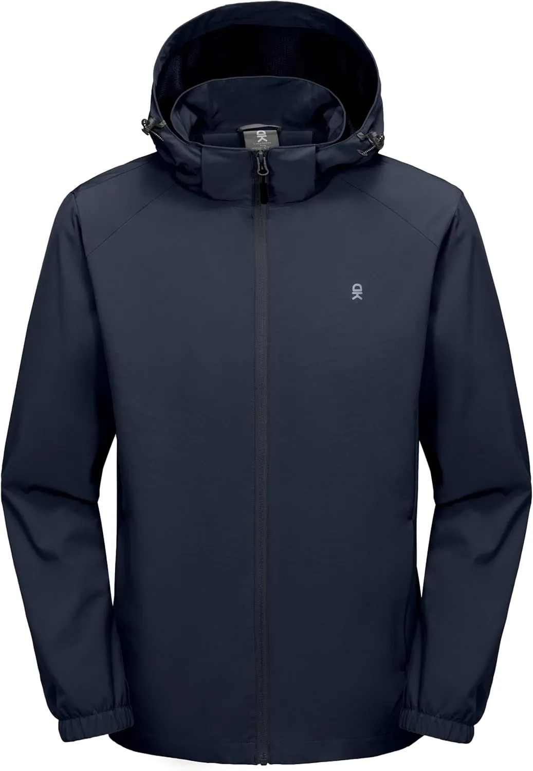 Little Donkey Andy Men's Lightweight Windbreaker Jacket Removable Hooded Windproof Coat for Running Hiking Golf