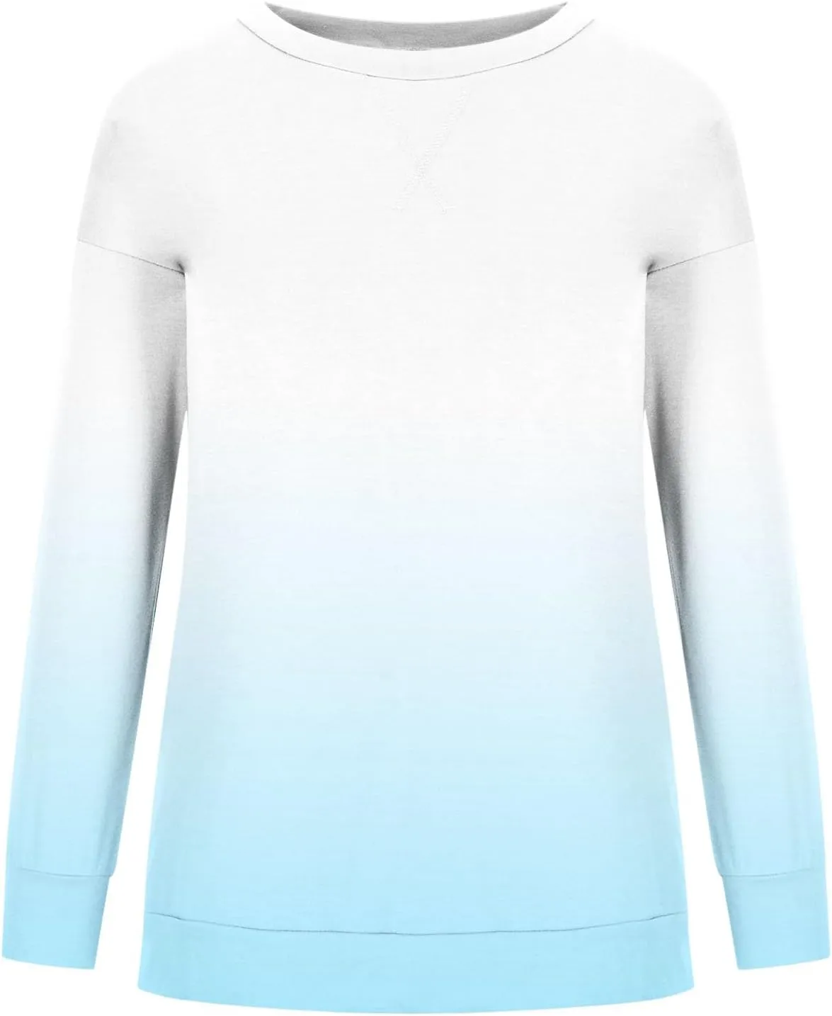 Long Sleeve Shirts for Women 2023 Tie Dye Print Oversized Sweatshirts Side Slit Pullover Tops for Leggings