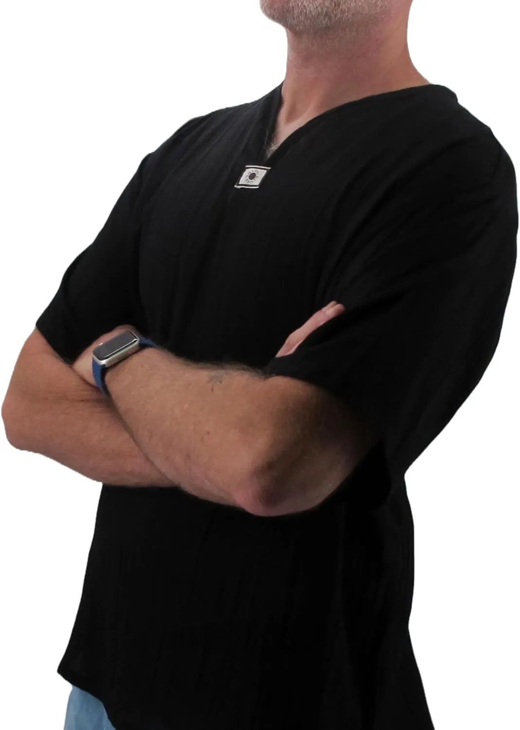 Love Quality Men's Short Sleeve Shirt 100% Cotton Hippie Yoga Shirt
