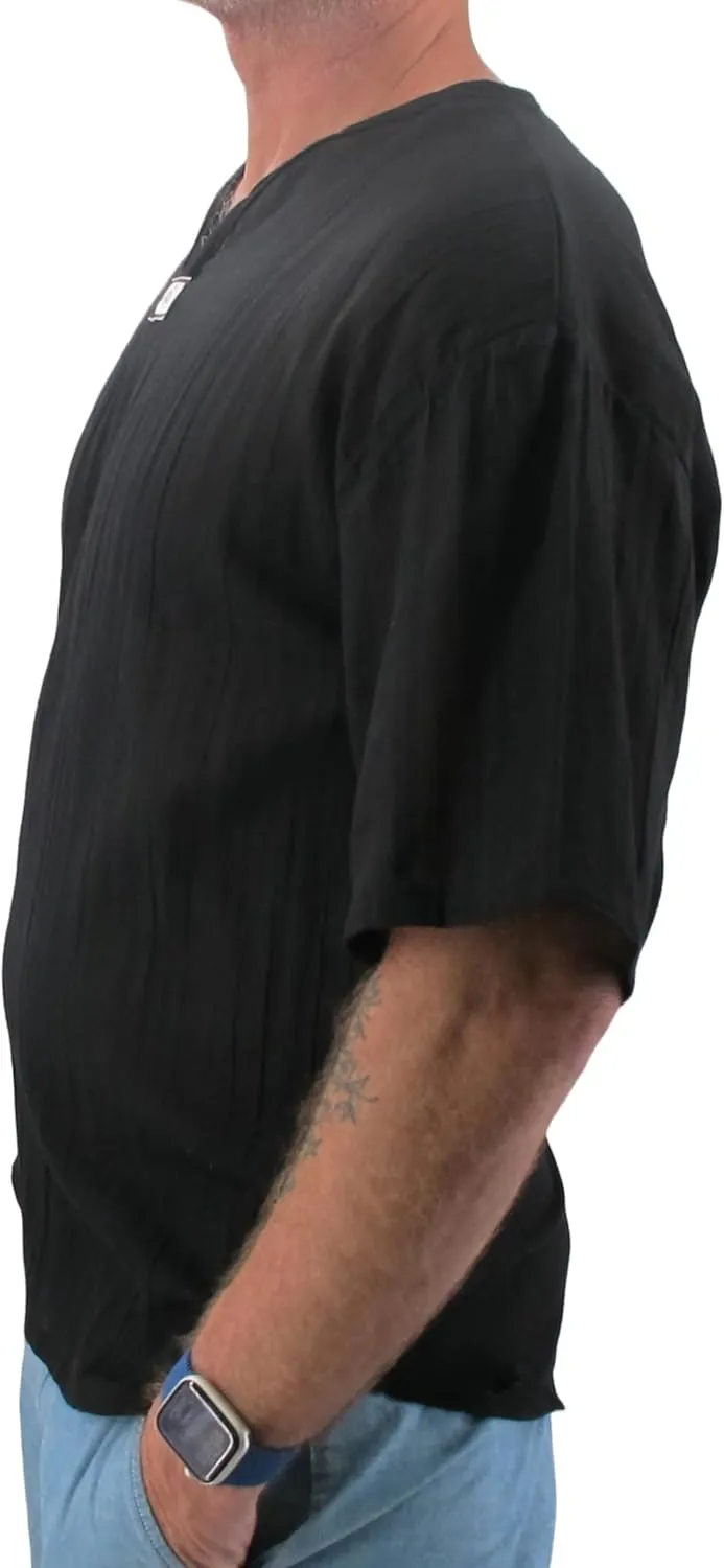 Love Quality Men's Short Sleeve Shirt 100% Cotton Hippie Yoga Shirt