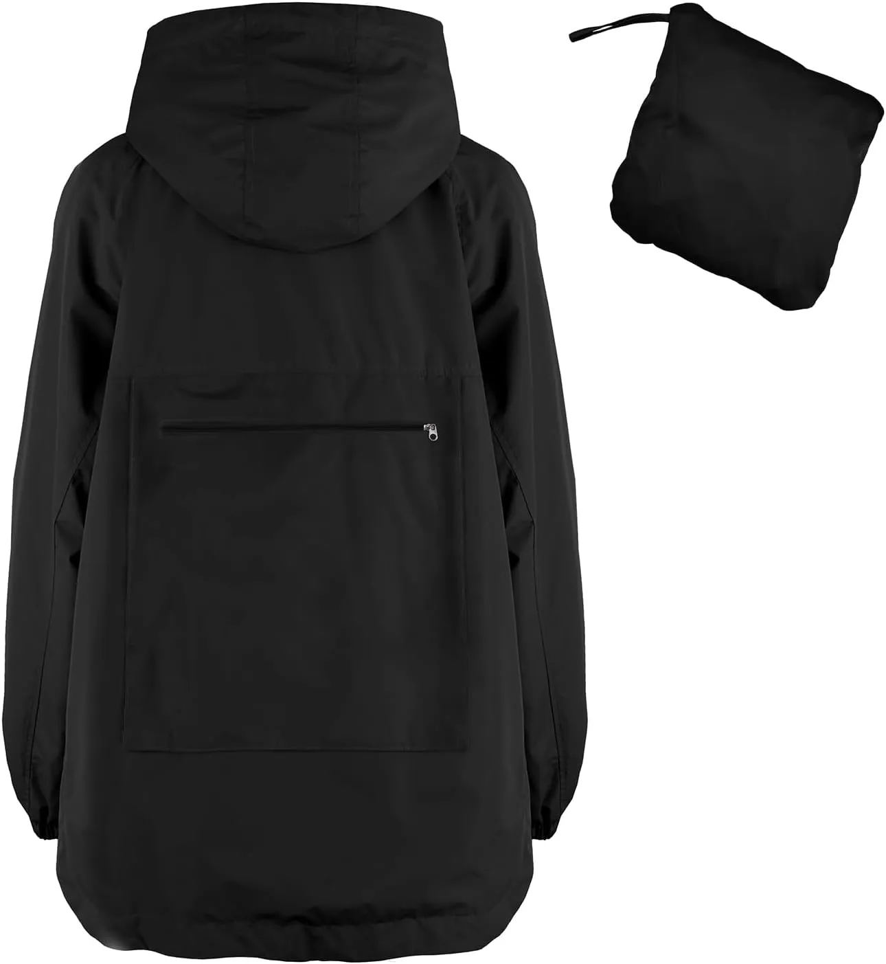 MAKARTHY Rain Jacket Women Waterproof Lightweight Jacket With Hood Packable Raincoat with Pockets S-XXXL