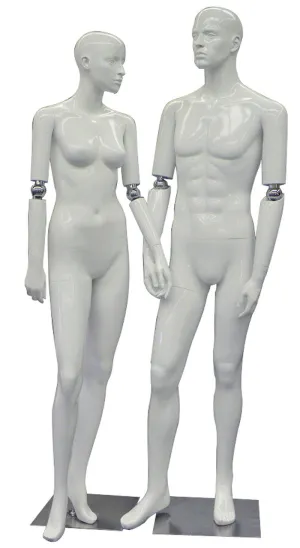 Male White Mannequin with Movable Elbows MM-HMB2WH