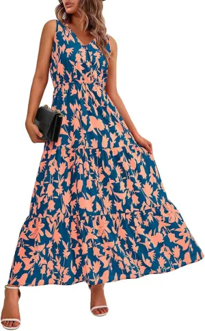 Maxi Dresses for Women 2025 Casual Spring Summer Maxi Dress Sleeveless Sundresses Dresses for Women