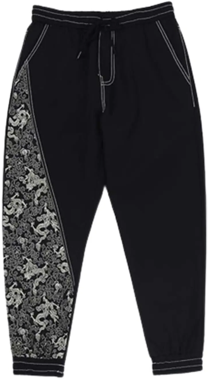 Mens 2023 Fashion Print Pants Aladdin Hippie Harem Pants Casual Beach Yoga Hippie Thai Pants Casual Beach Yoga Trouser