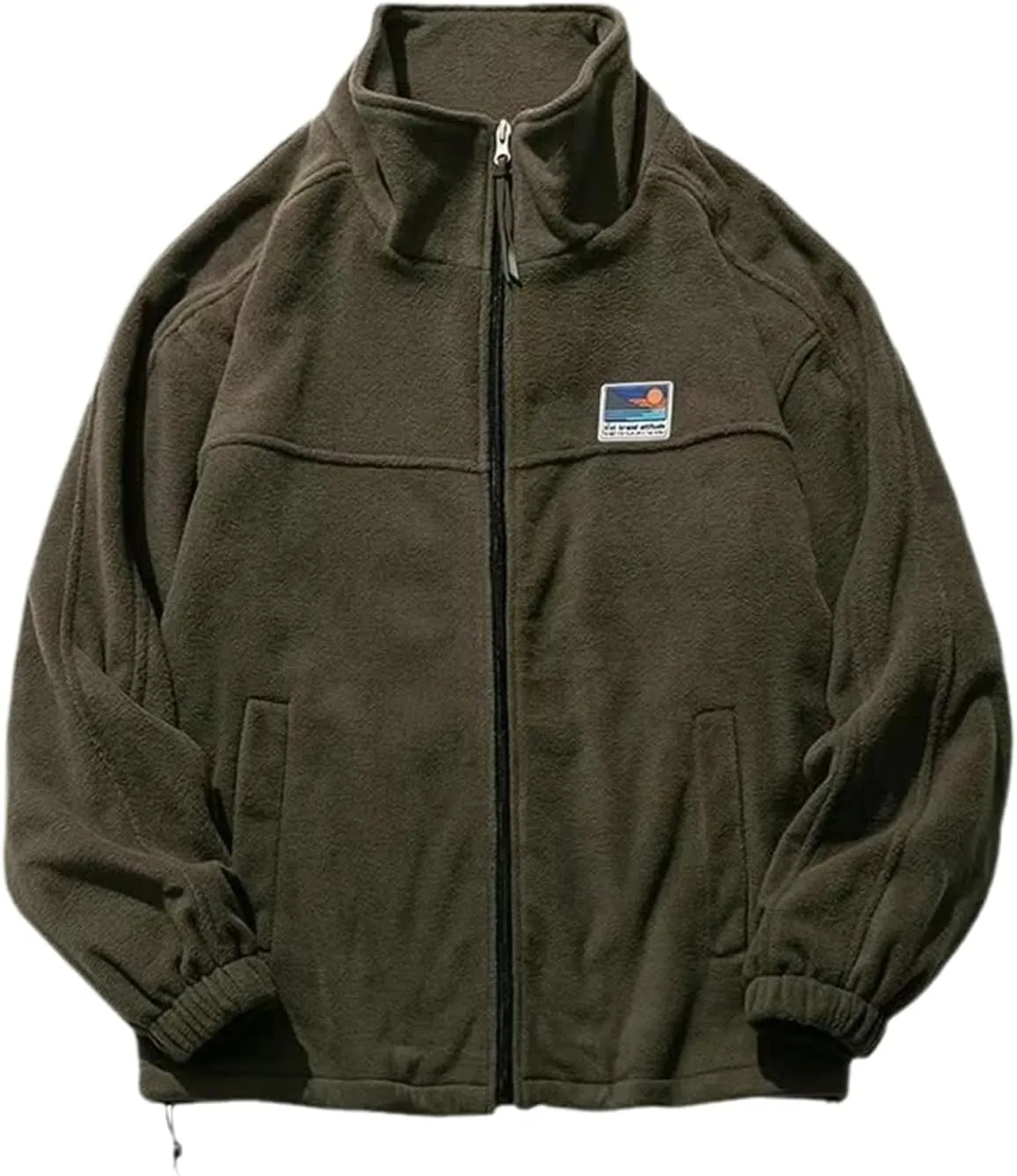 Men's Autumn Winter Retro Couple's Loose Sweatshirt, Stand Collar Casual Jacket, Fleece Jacket