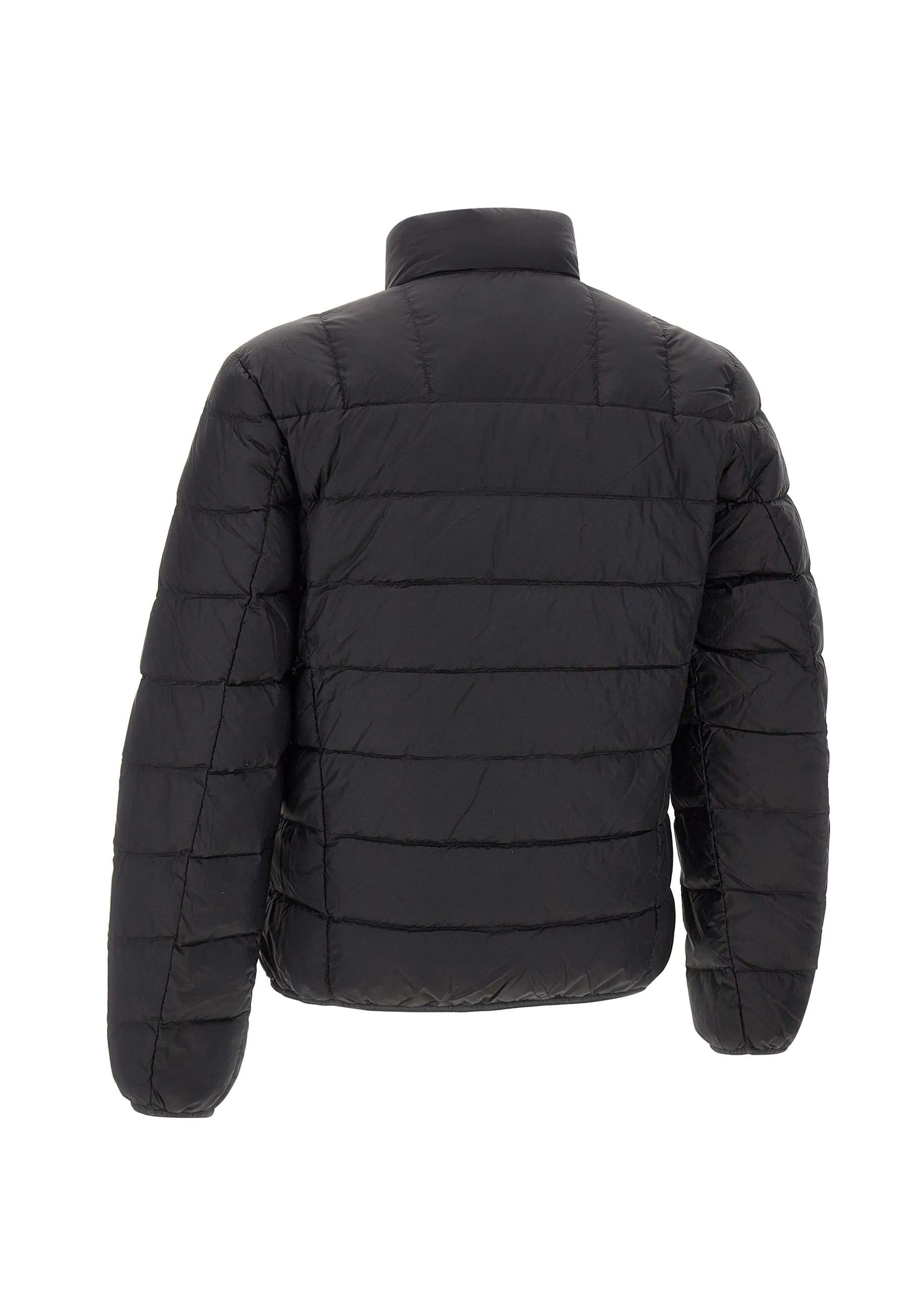 Men's Black Down Jacket with Belt