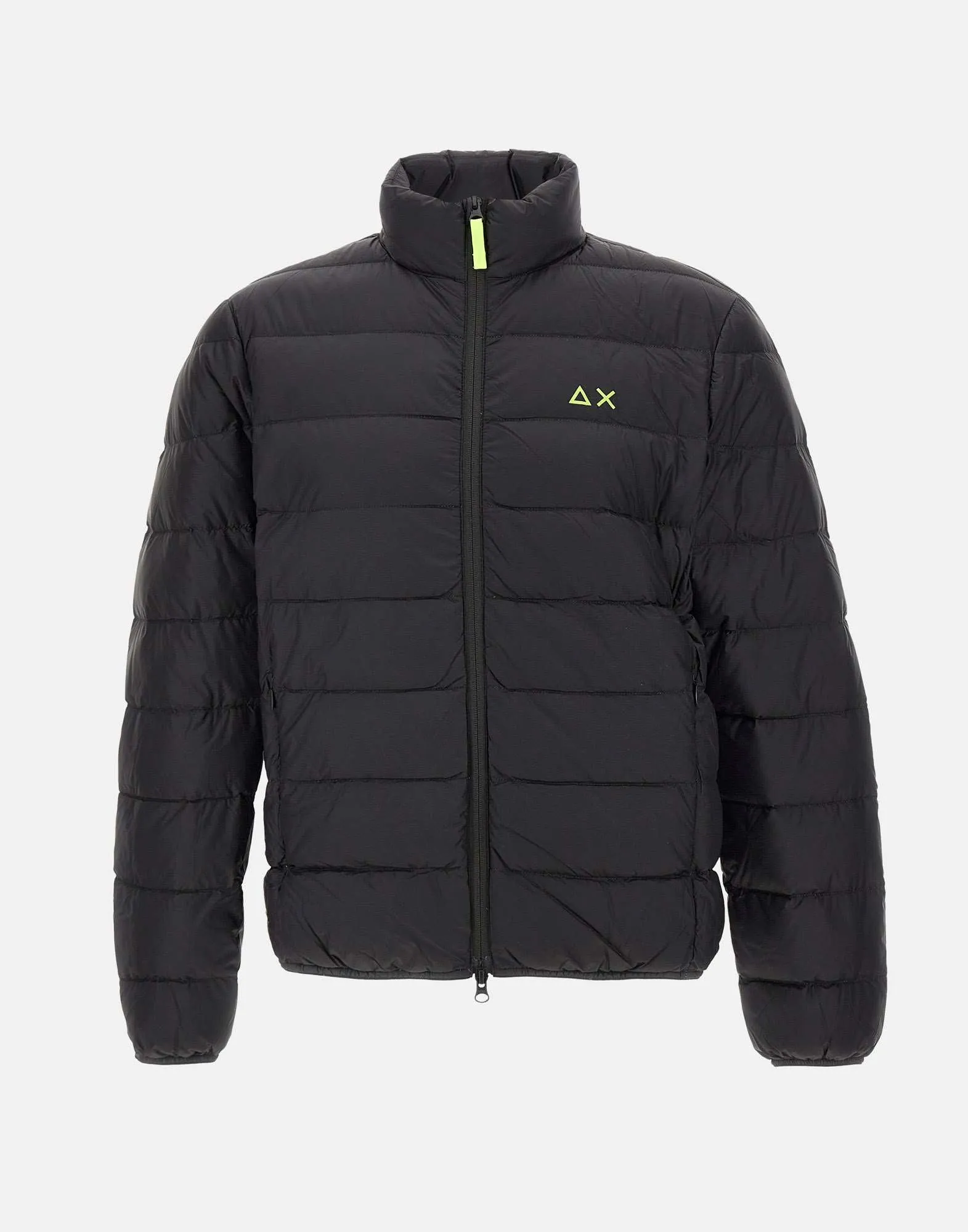 Men's Black Down Jacket with Belt