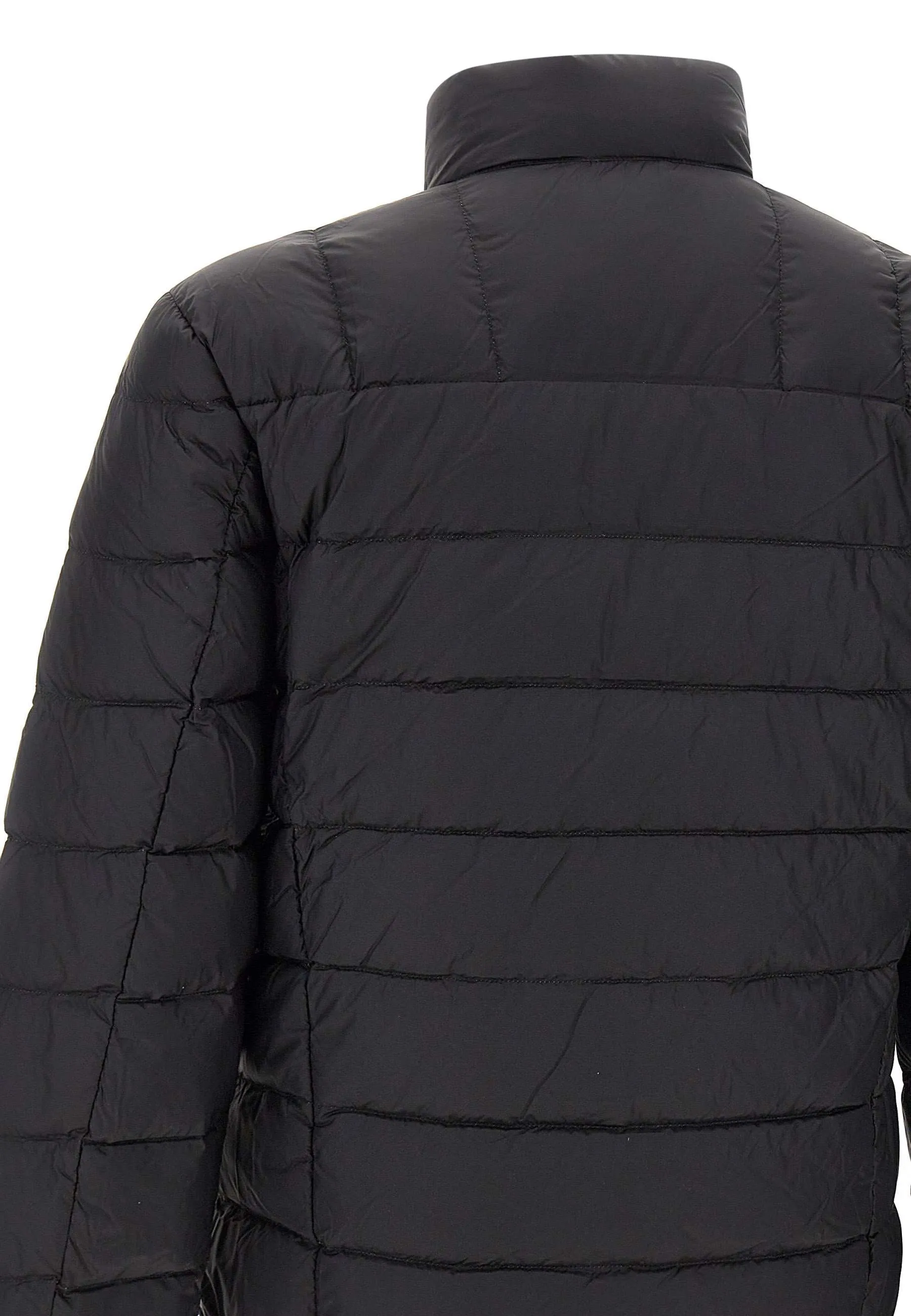 Men's Black Down Jacket with Belt