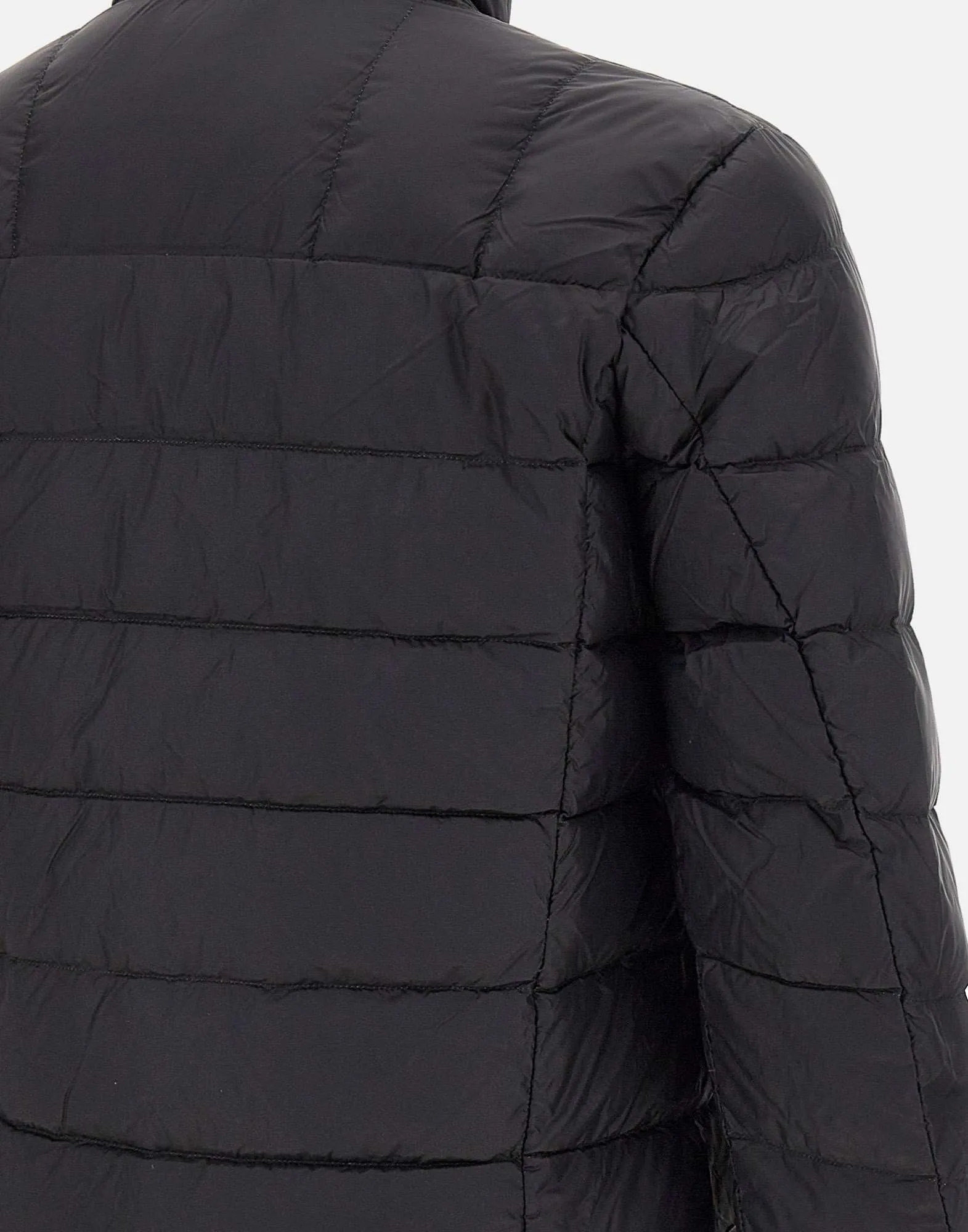 Men's Black Down Jacket with Belt