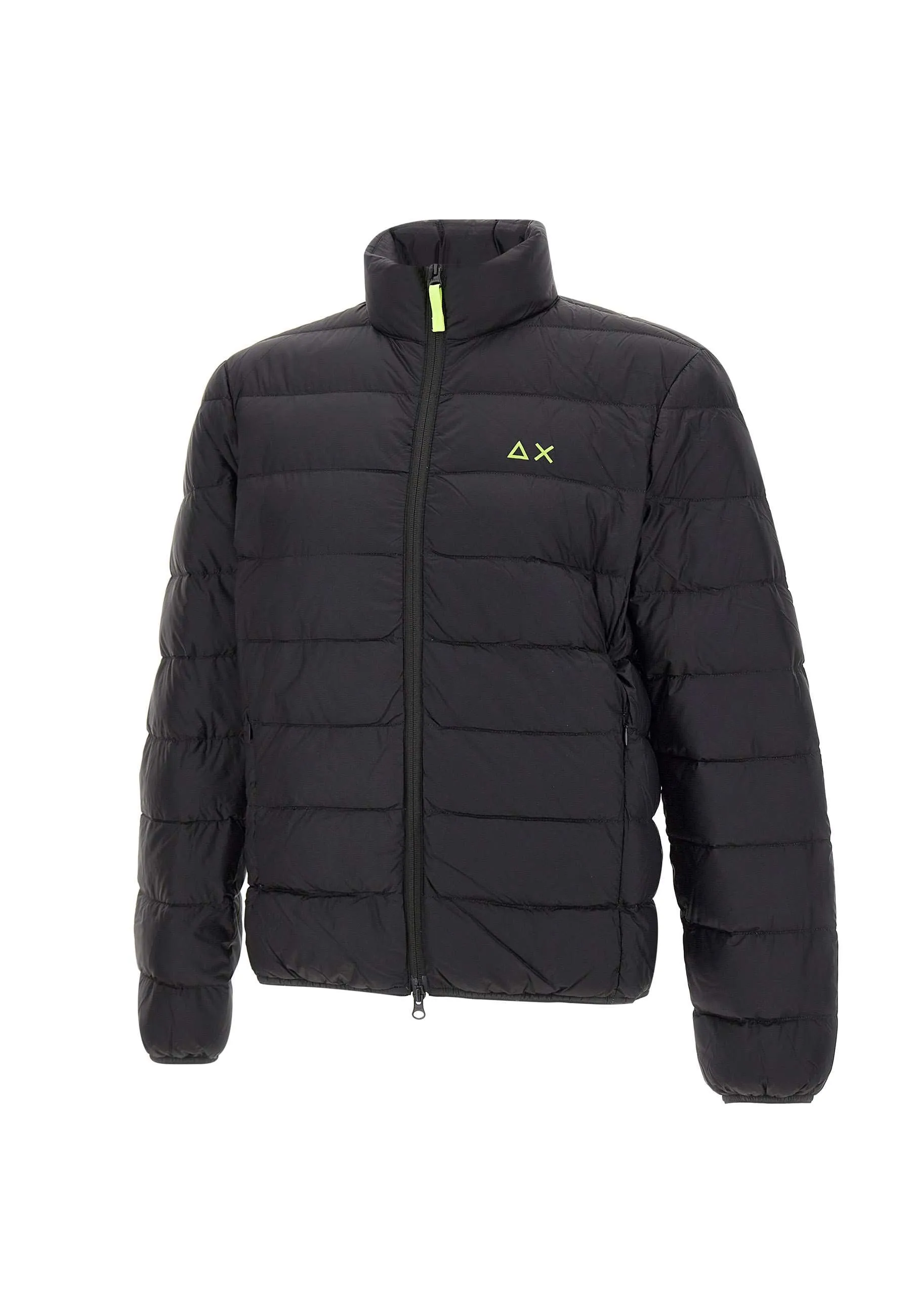 Men's Black Down Jacket with Belt