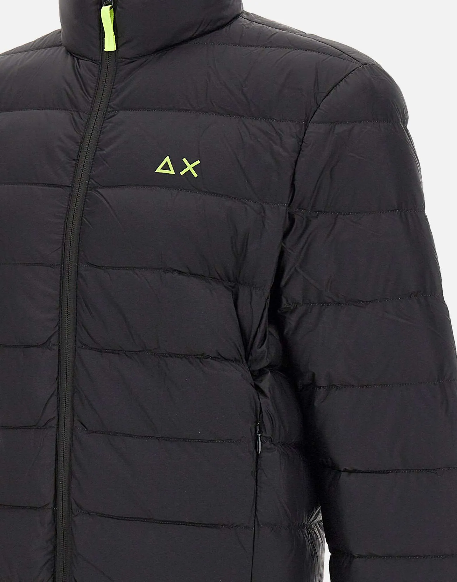 Men's Black Down Jacket with Belt
