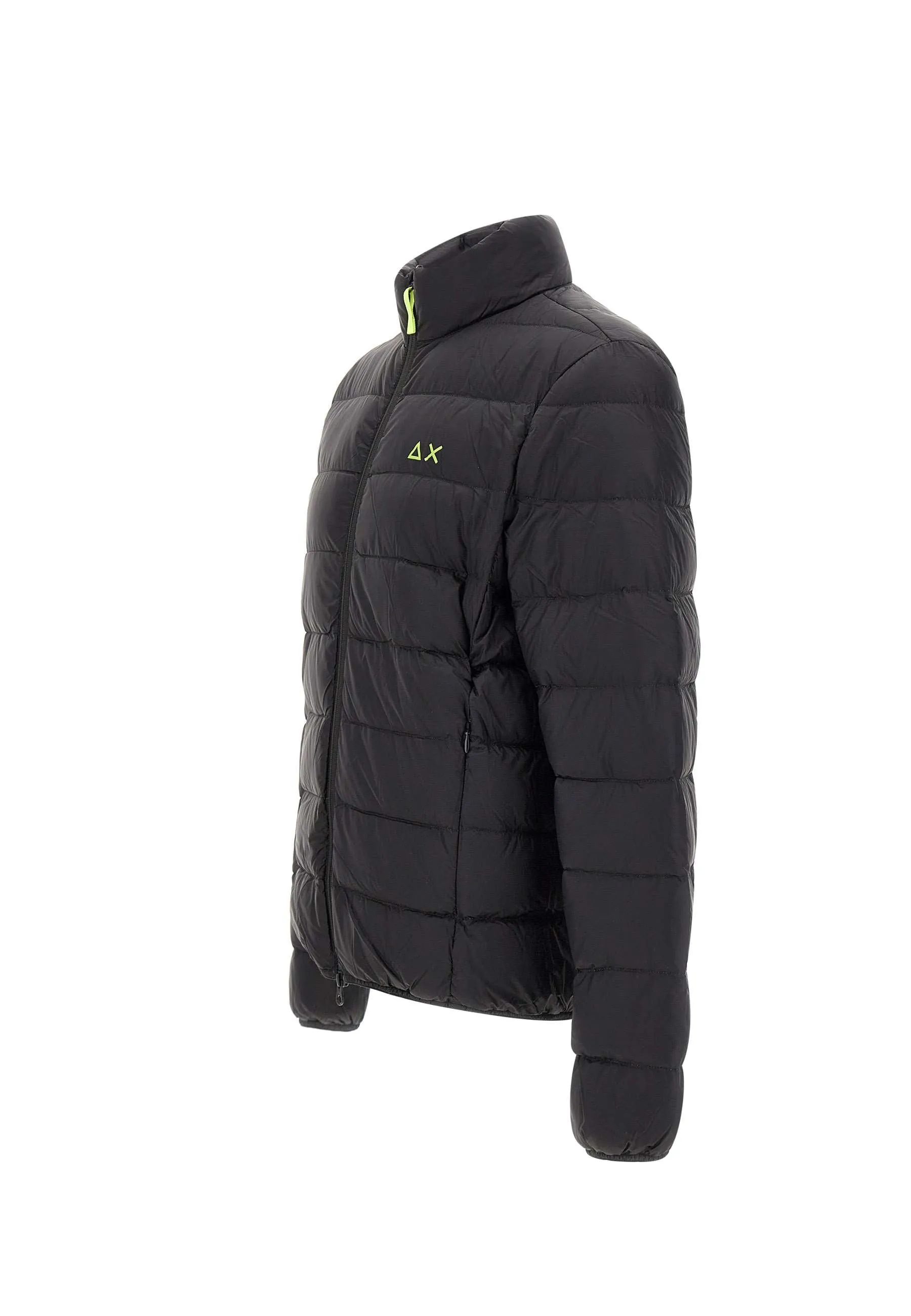 Men's Black Down Jacket with Belt