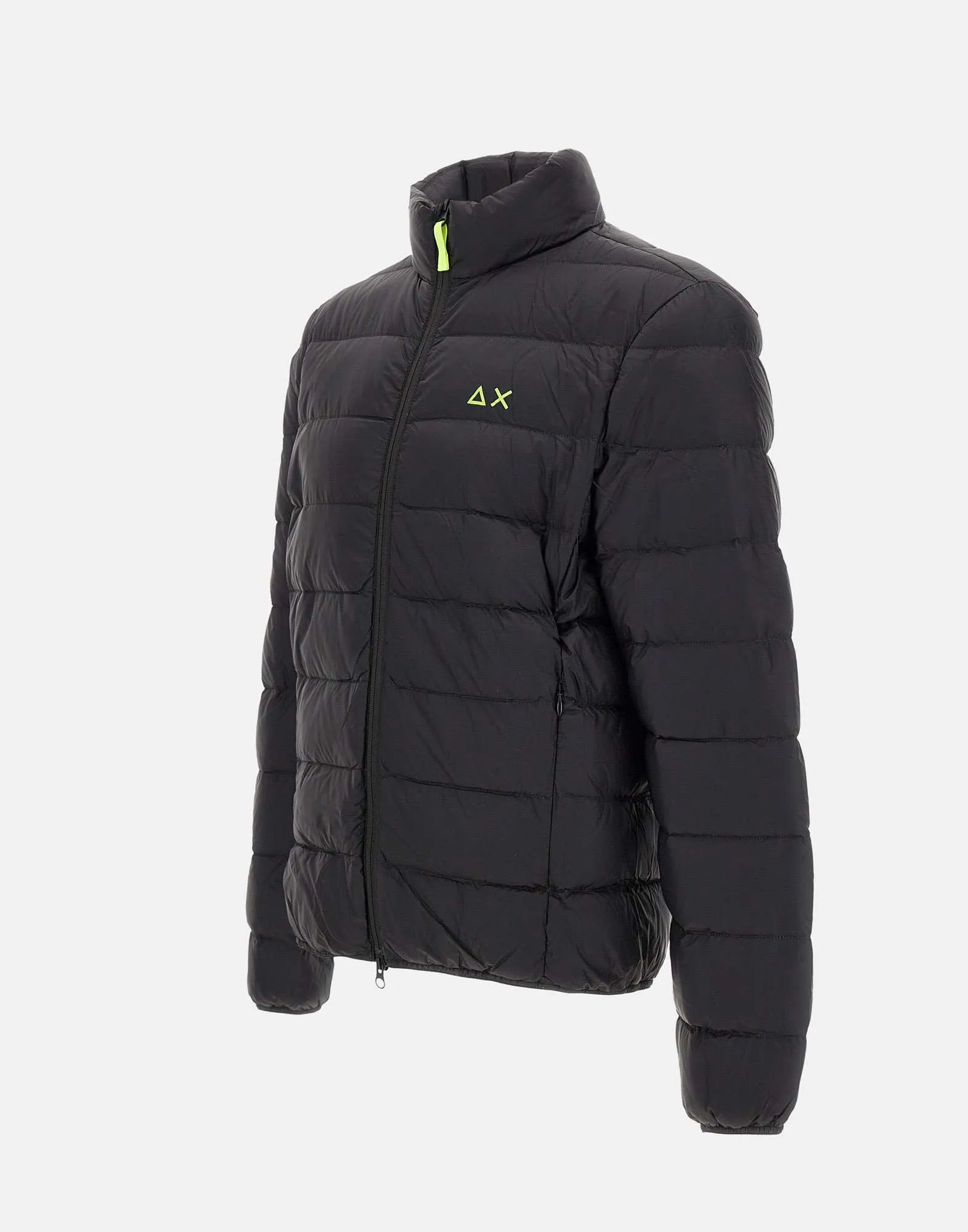 Men's Black Down Jacket with Belt