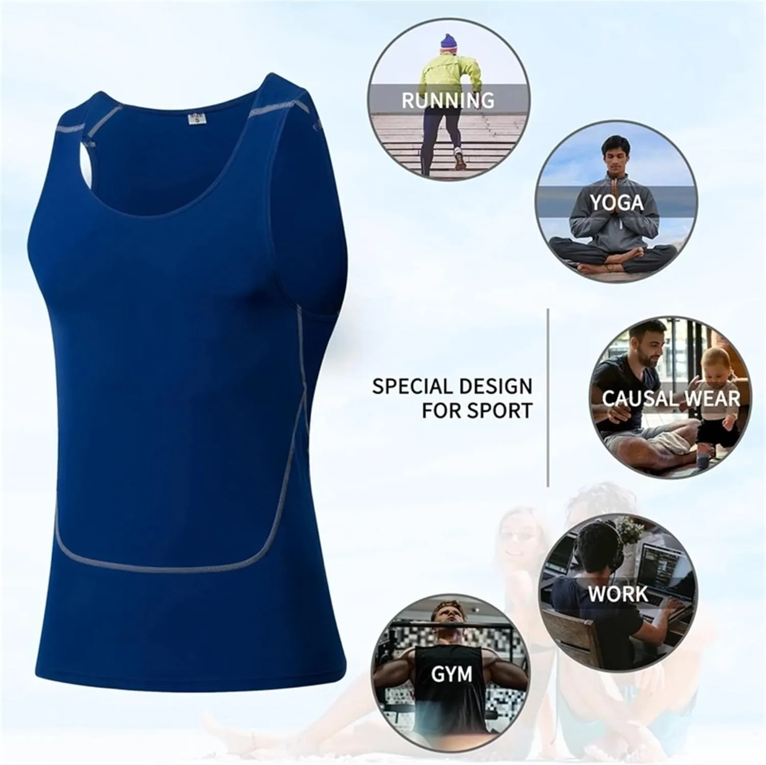 Men's Bodybuilding T - Shirt Slim Quick Dry Compression Shirt Short Sleeve Running Baselayer Top