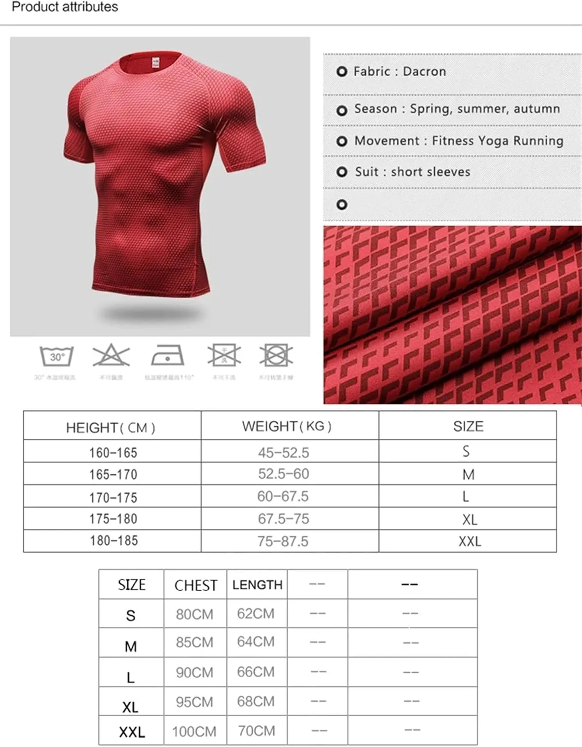 Men's Bodybuilding T - Shirt Slim Quick Dry Compression Shirt Short Sleeve Running Baselayer Top