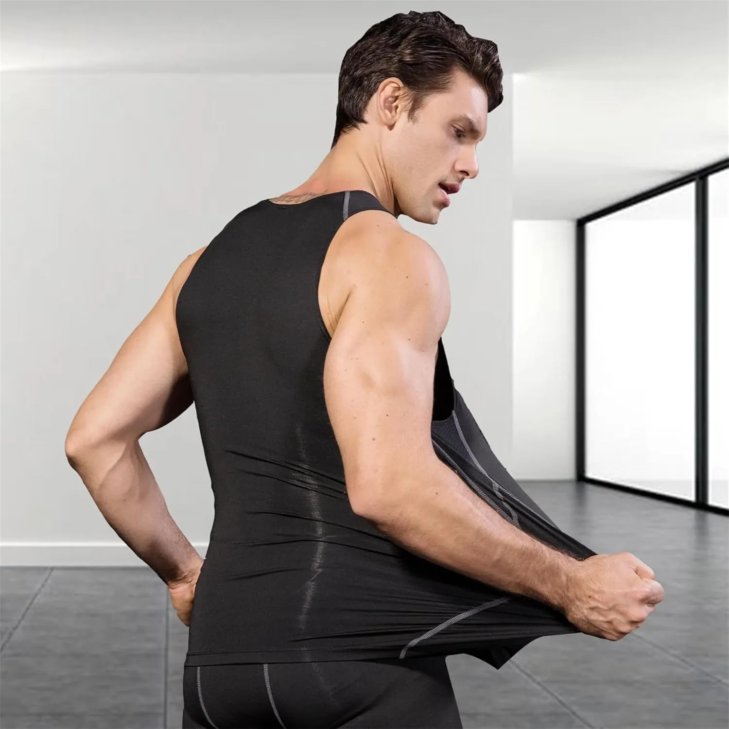 Men's Bodybuilding T - Shirt Slim Quick Dry Compression Shirt Short Sleeve Running Baselayer Top