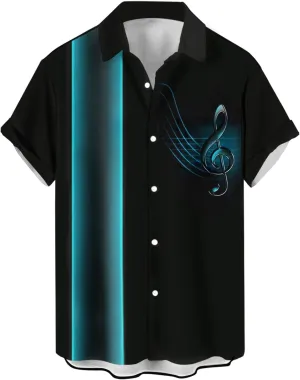 Mens Button Down Short Sleeve Shirt Shirt Collar Abstract Printed Shirts Casual Beach Tops