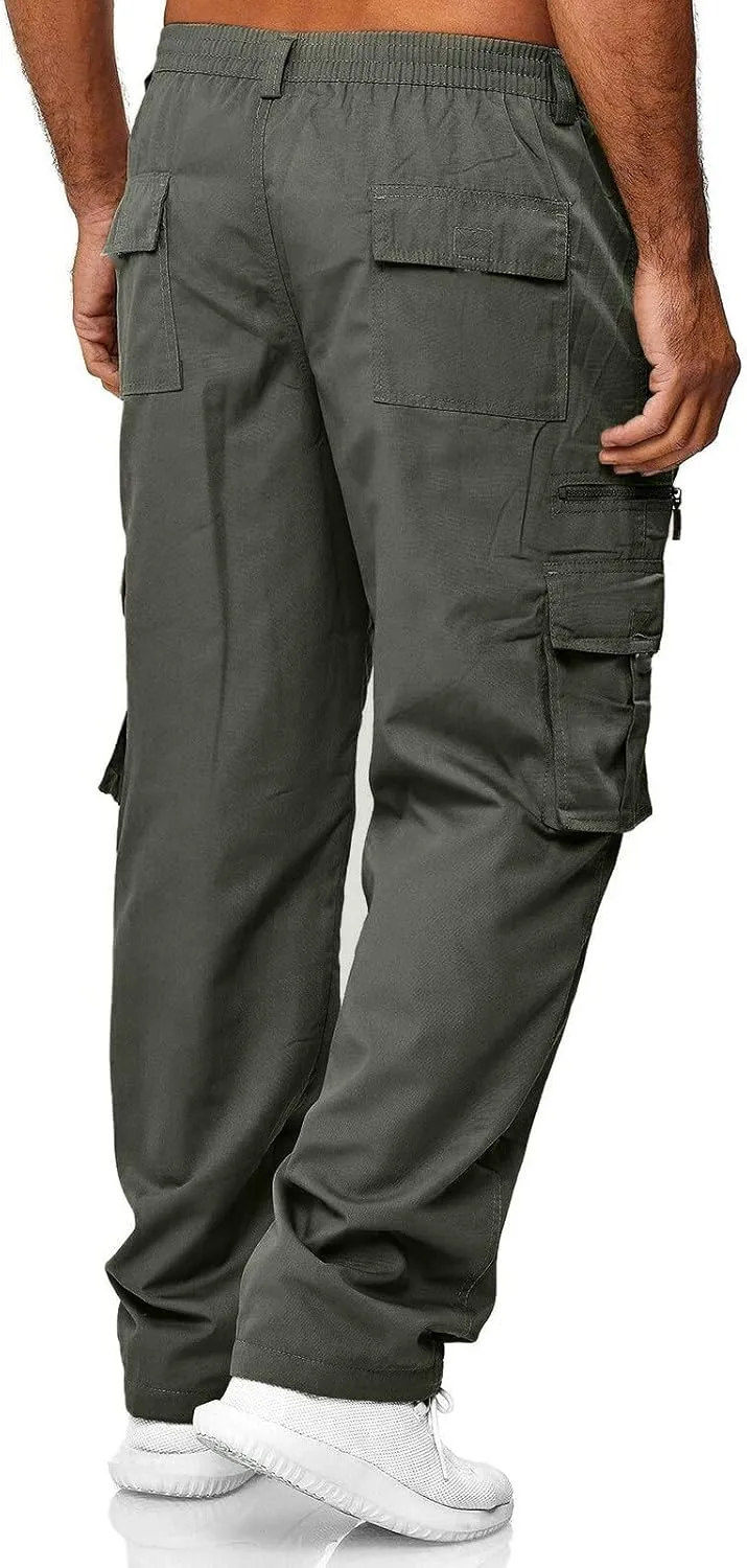 Mens Cargo Pants Casual Mens Work Pants Big and Tall Work Pants for Men Cargo Black Fleece Pants Men Fitness Pants