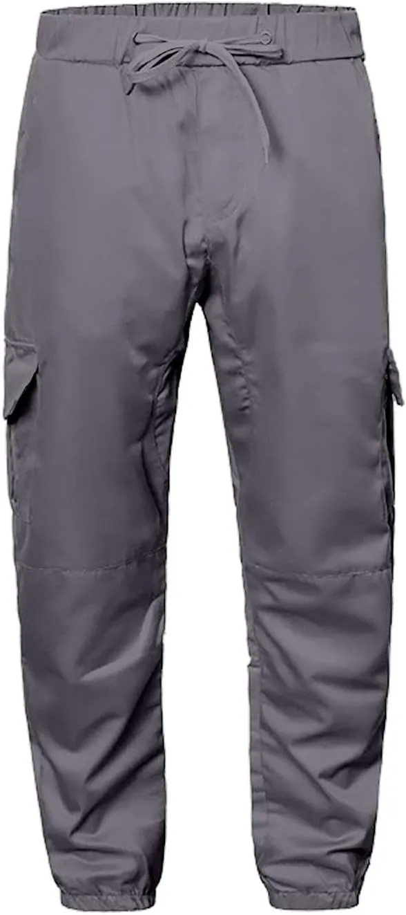 Mens Cargo Sweatpants Slim Fit with Pockets Workout Gym Lightweight Sweat Pants Elastic Waist Sweat Pants Trouser