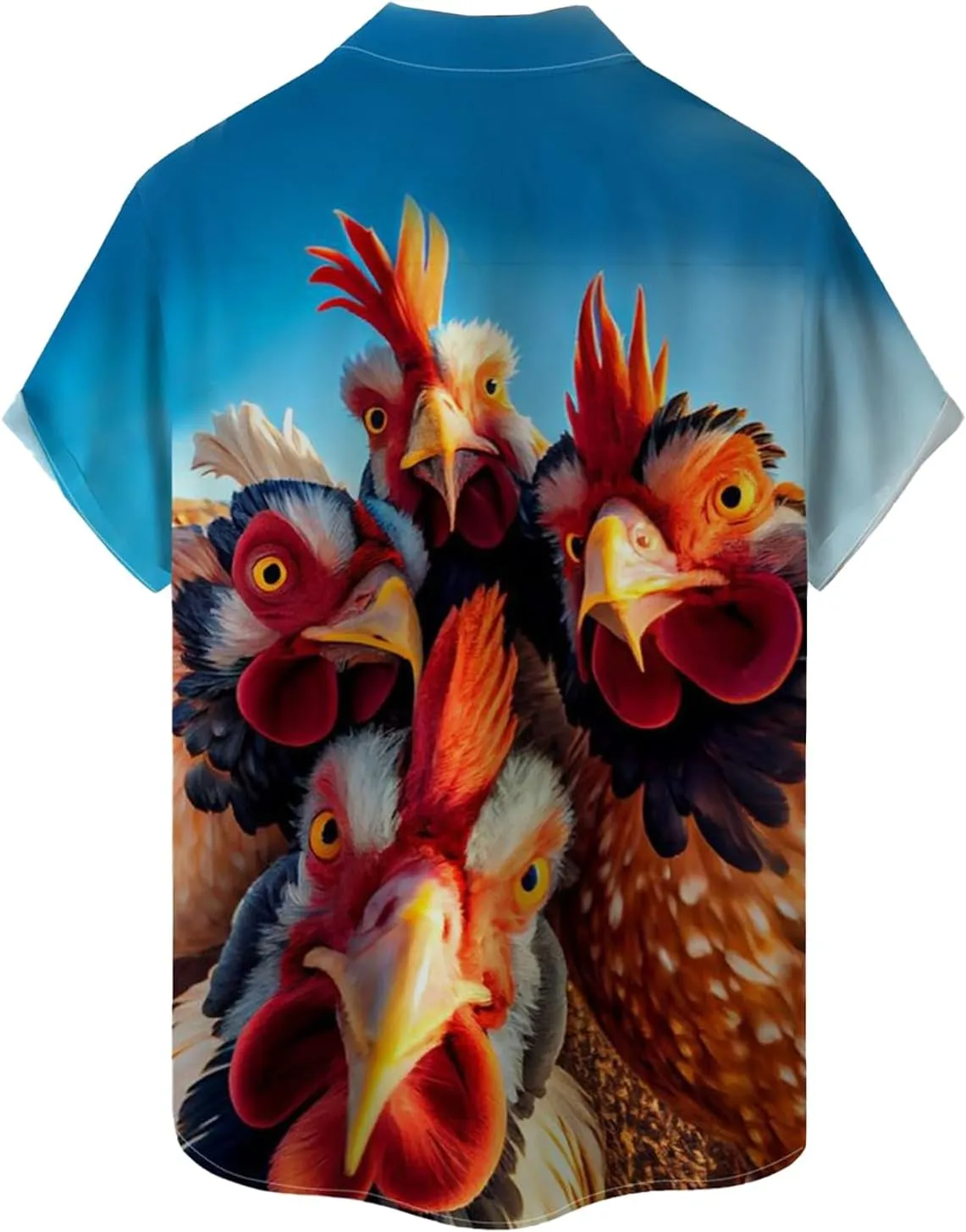 Men's Casual Button Down Shirts Mid Century Geometry Chest Pocket Short Sleeve Hawaiian Shirt