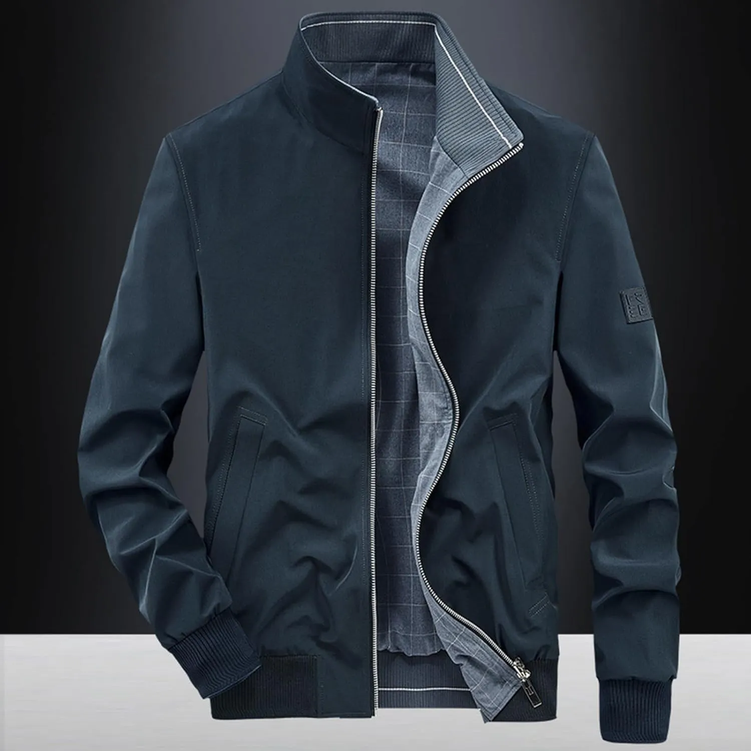 Men's Casual Slim Denim Blazer Business Jackets Two Button Suit Oversized Jacket Sport Coat