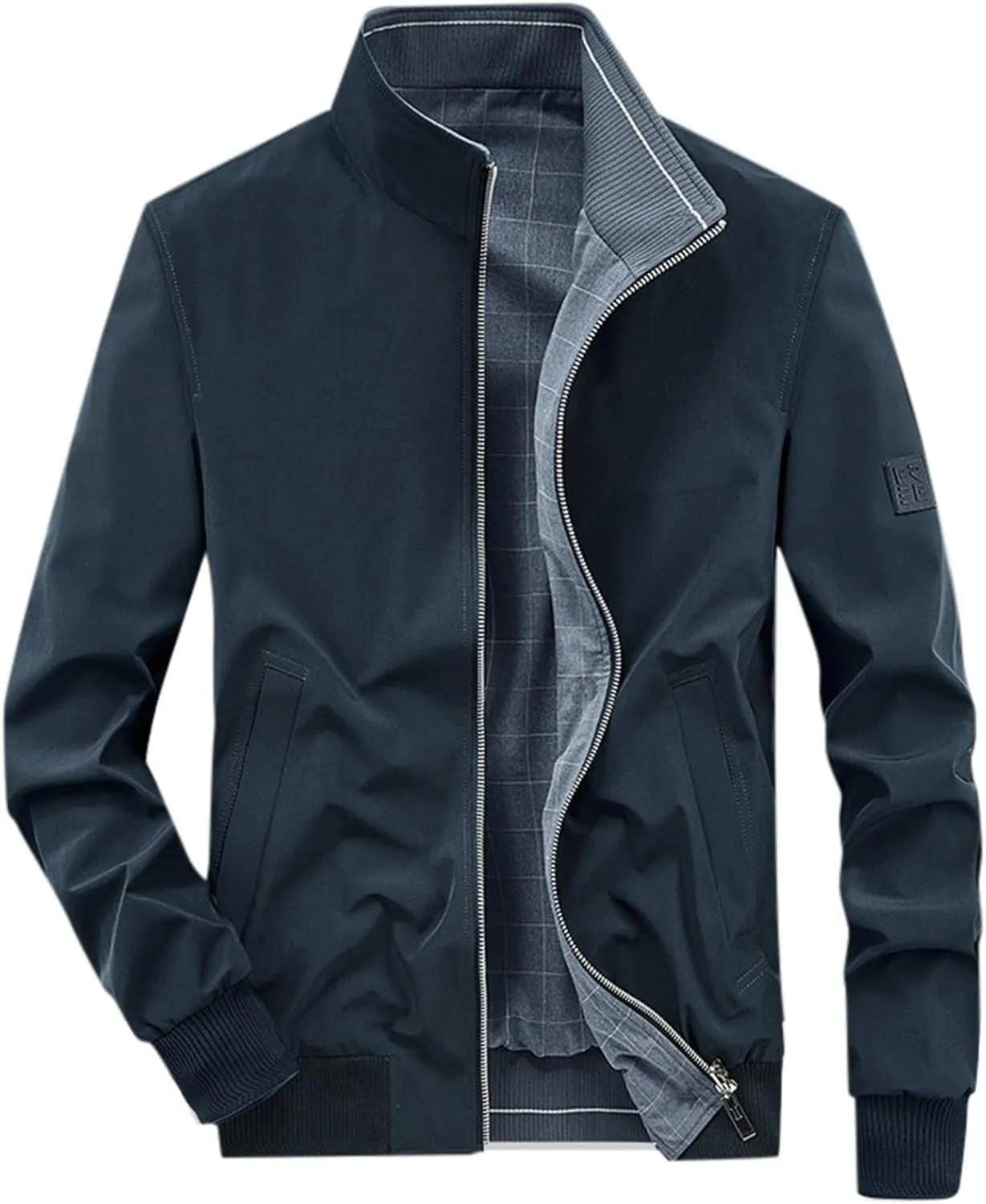 Men's Casual Slim Denim Blazer Business Jackets Two Button Suit Oversized Jacket Sport Coat