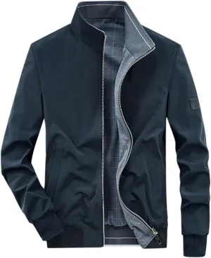 Men's Casual Slim Denim Blazer Business Jackets Two Button Suit Oversized Jacket Sport Coat