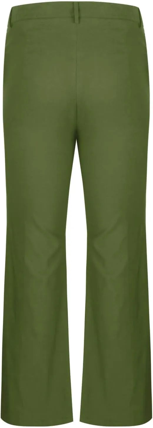 Mens Flared Pants with Belt Loops and Pockets Fashionable Wide Leg Trousers for Formal and Casual Wear