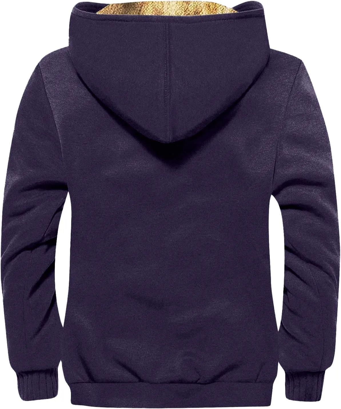 Men's Insulated Flannel Jacket Fleece Lined Plaid Coat Full Zip Up Hoodie Winter Outwear
