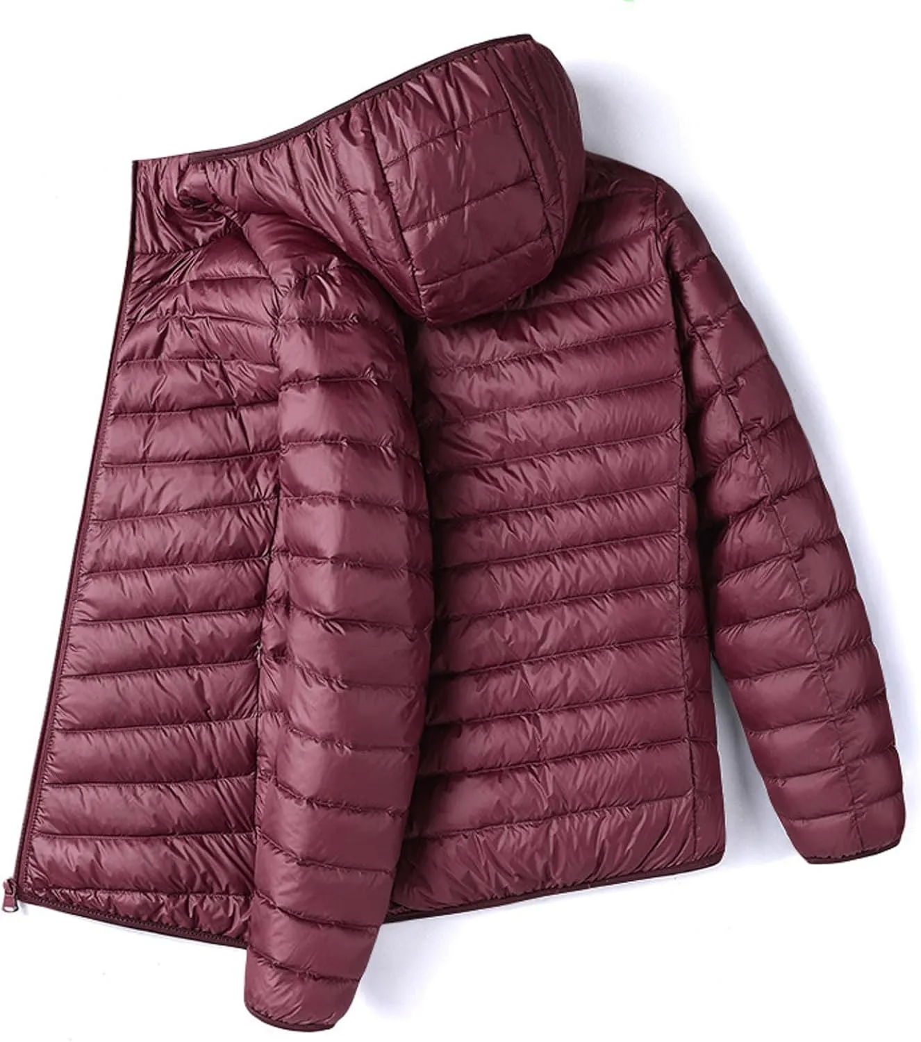 Mens Jackets Casual Spring Fall Warm Winter Padded Coats Outdoor Hooded Jacket Fleece Lined Coat Zip Up Coat with Pocket