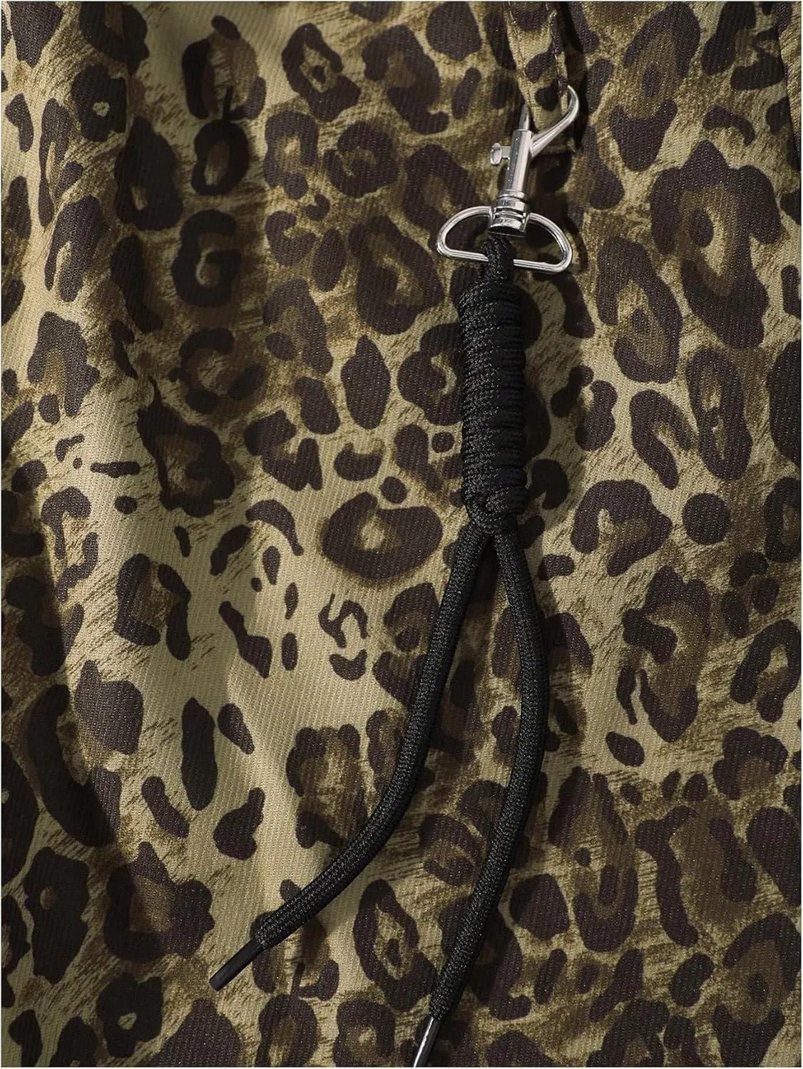 Men's Leopard Pants Baggy Y2K Cheetah Wide Leg Streetwear Trousers Pants