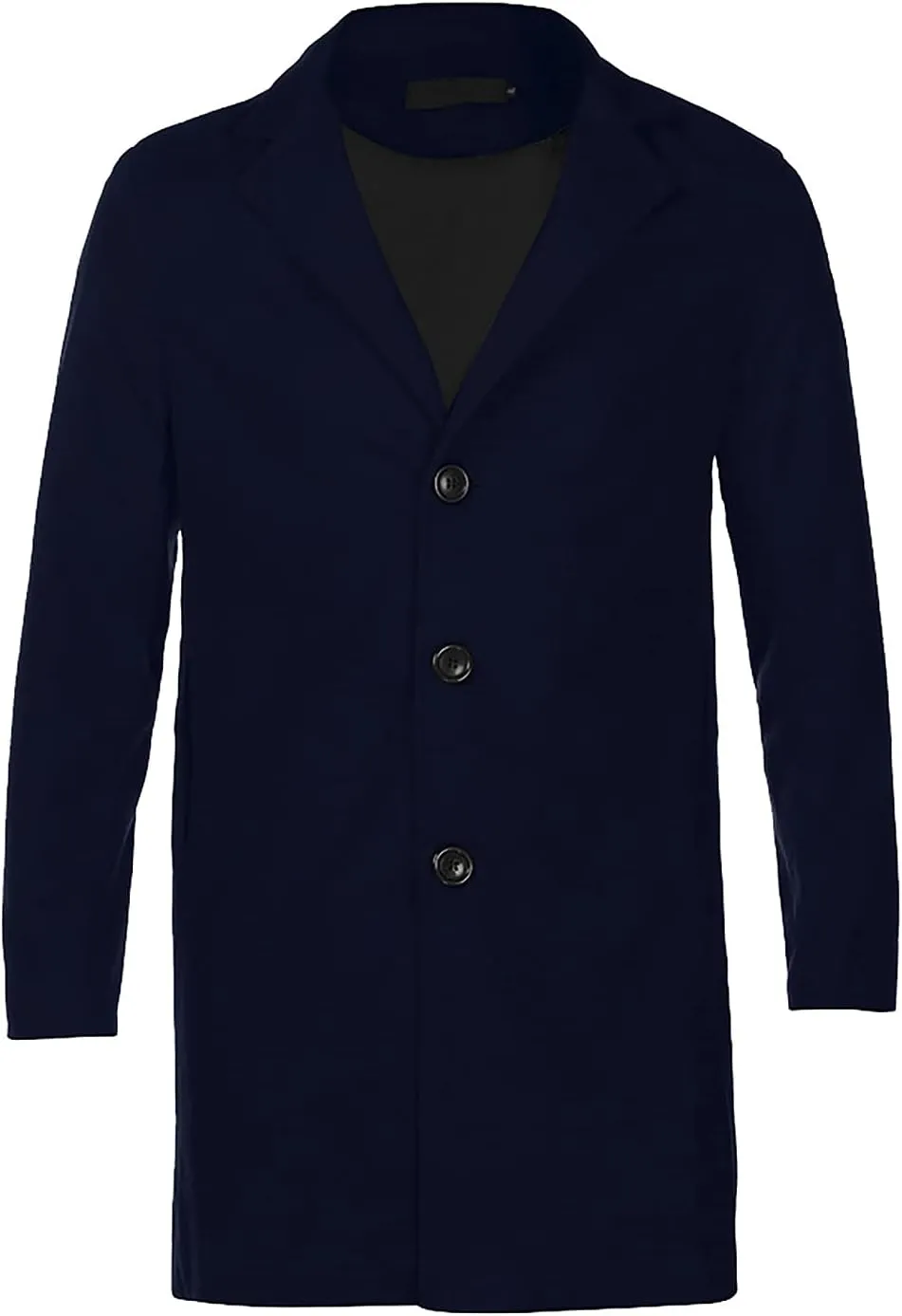 Men's Peacoat Casual Long Trench Coat Single Breasted Pea Regular Fit Warm Winter Overcoat Work Dress Jacket, M-5XL