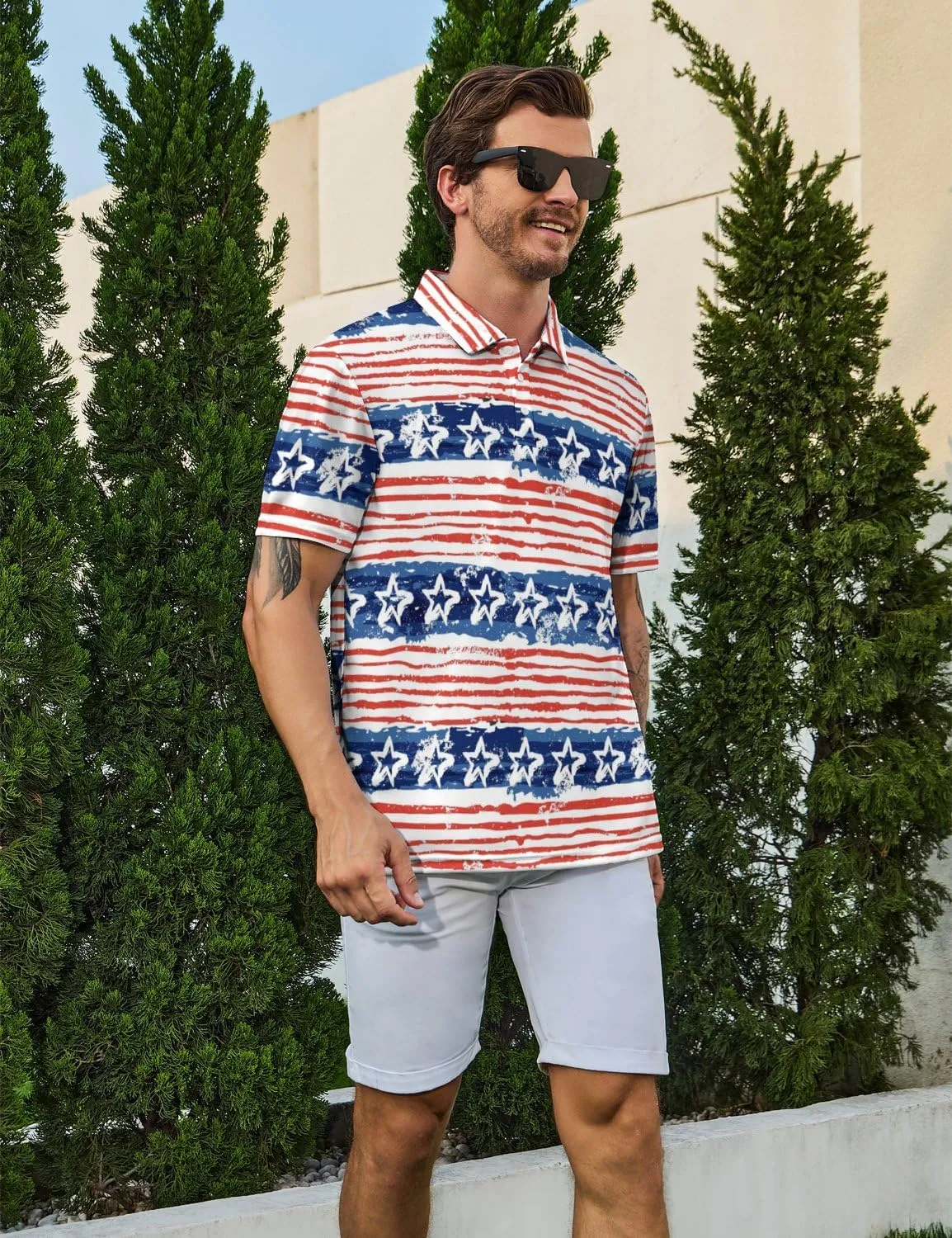 Mens Polo Shirt Performance Moisture Wicking Polo Shirts Short Sleeve Golf Shirt Mens Tennis Polo Shirt