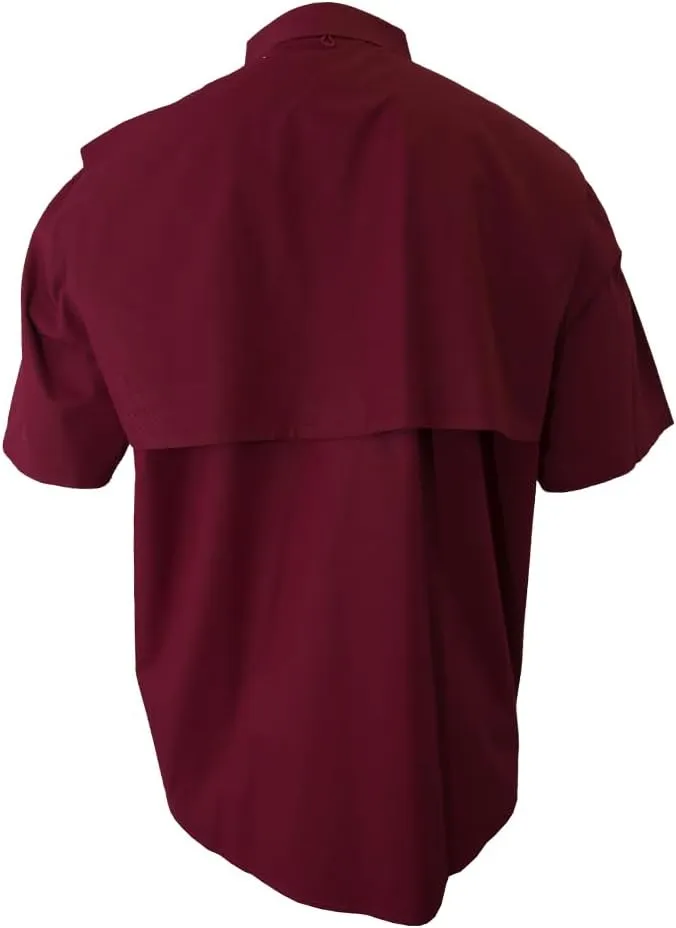 Men's Short Sleeve Fishing Button Down Shirt, Breathable Outdoors Casual Lightweight Shirt