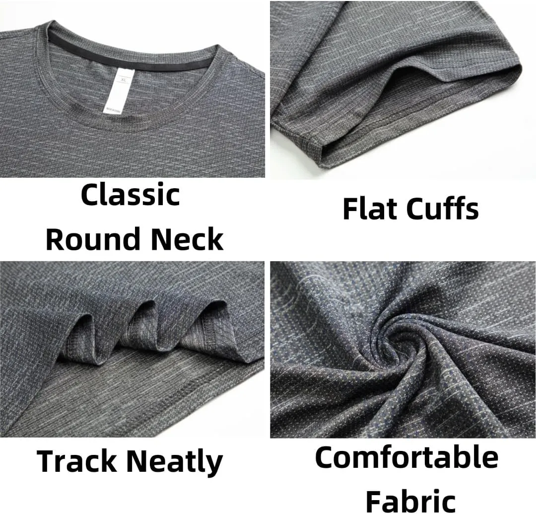 Men's Short Sleeve Quick-Dry Sports T-Shirt for Summer Casual, Stylish Suitable for Workouts,Running,Fishing