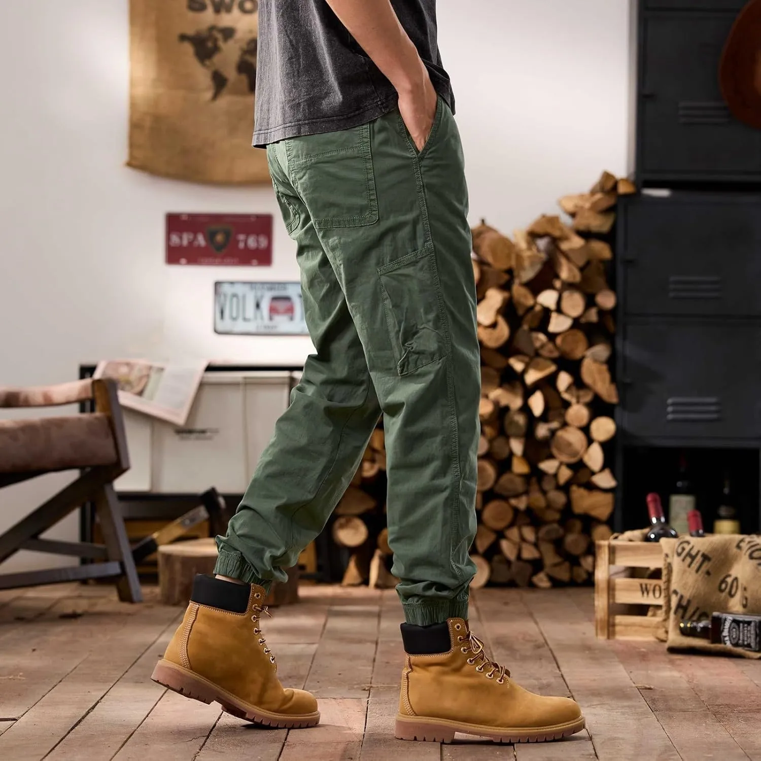 Men's Tactical Pants Ripstop Cargo Pants Lightweight Work Hiking Outdoor Trousers Pockets Fishing Military Pants