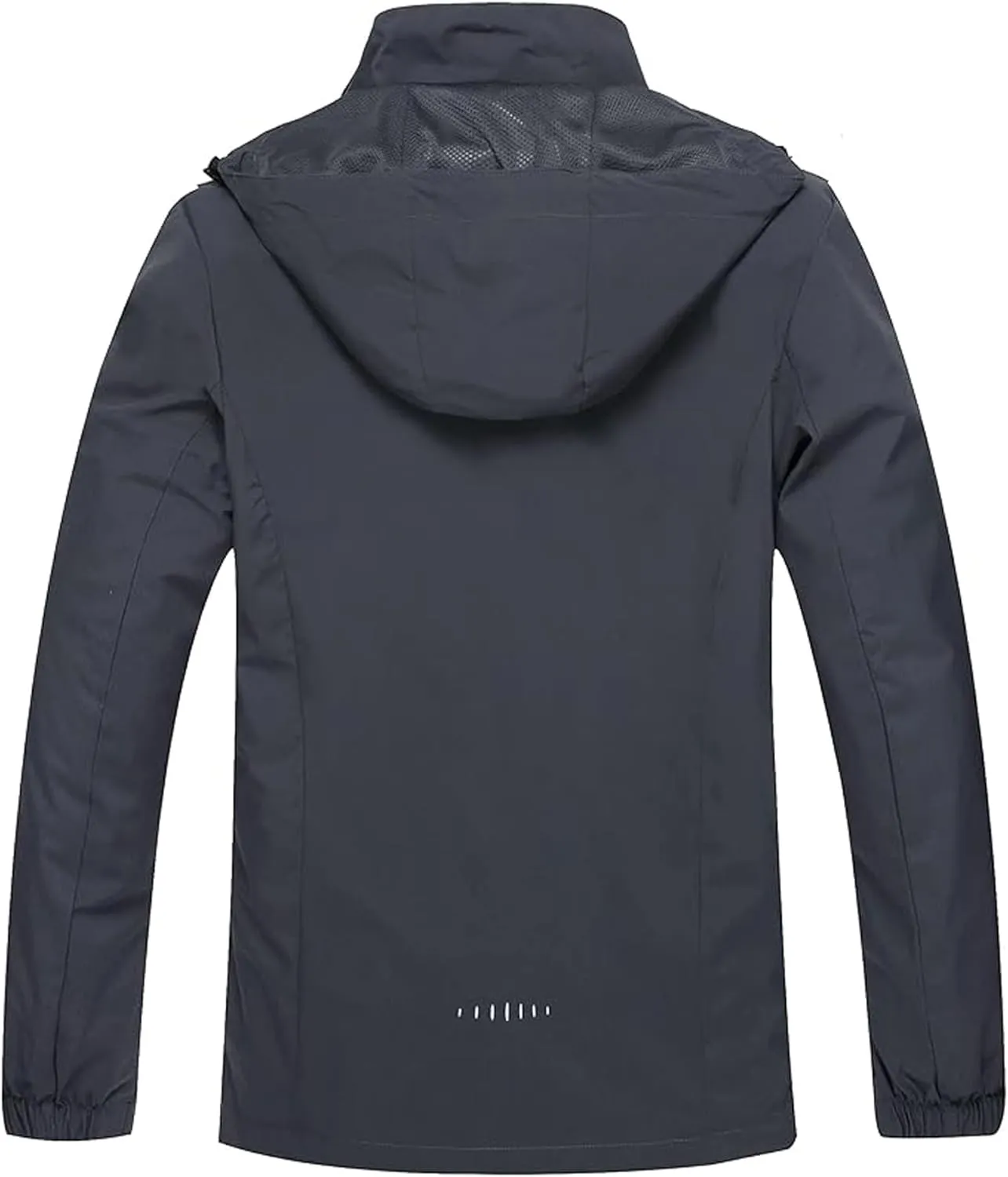 Men's Waterproof Windbreaker with Removable Hood Lightweight Rain Coats for Casual Hiking Cycling
