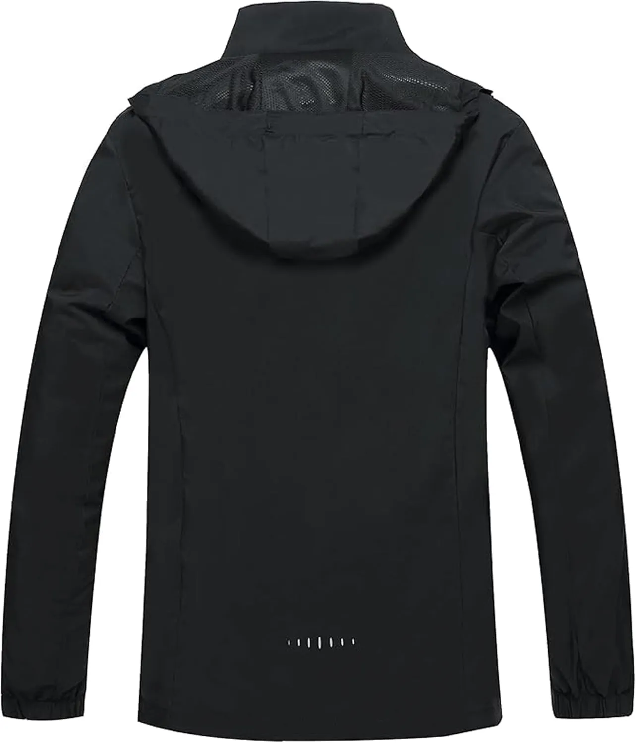 Men's Waterproof Windbreaker with Removable Hood Lightweight Rain Coats for Casual Hiking Cycling