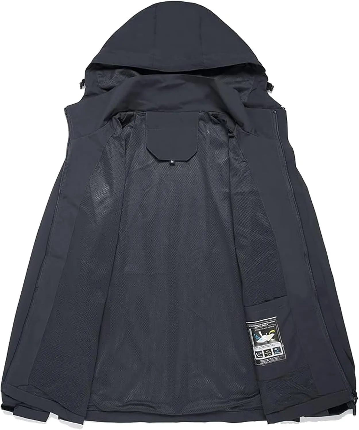 Men's Waterproof Windbreaker with Removable Hood Lightweight Rain Coats for Casual Hiking Cycling