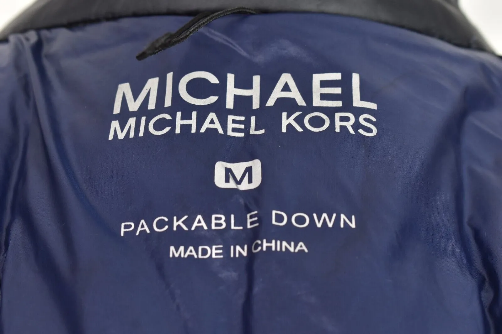 MICHAEL KORS Black Down Padded Jacket size M Mens Puffer Packable Outdoors