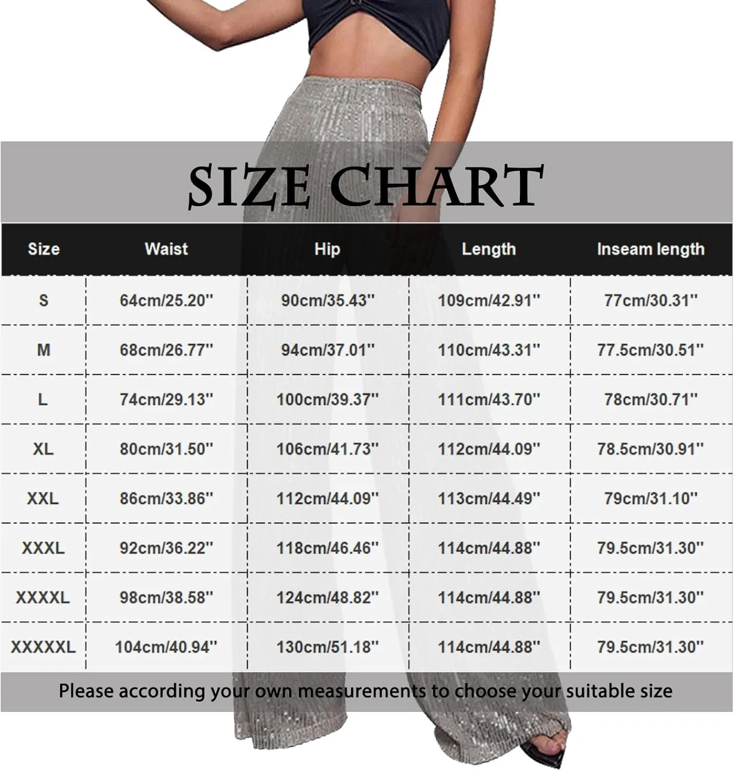 Miyaomn Women's Sparkle Sequin Palazzo Pants Wide Leg High Waisted Bling Glitter Pants Fashion Party Dance Nightclub Trousers
