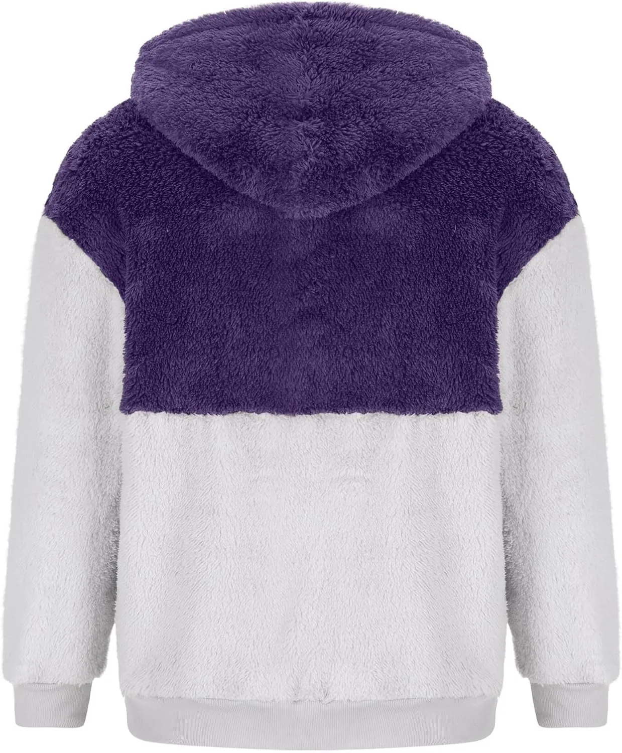 Muscularfit Mens Fuzzy Sherpa Jacket Fleece Long Sleeve Full-Zip Hooded Shirt Casual Warm Winter Jacket Coats Outdoor Fashion