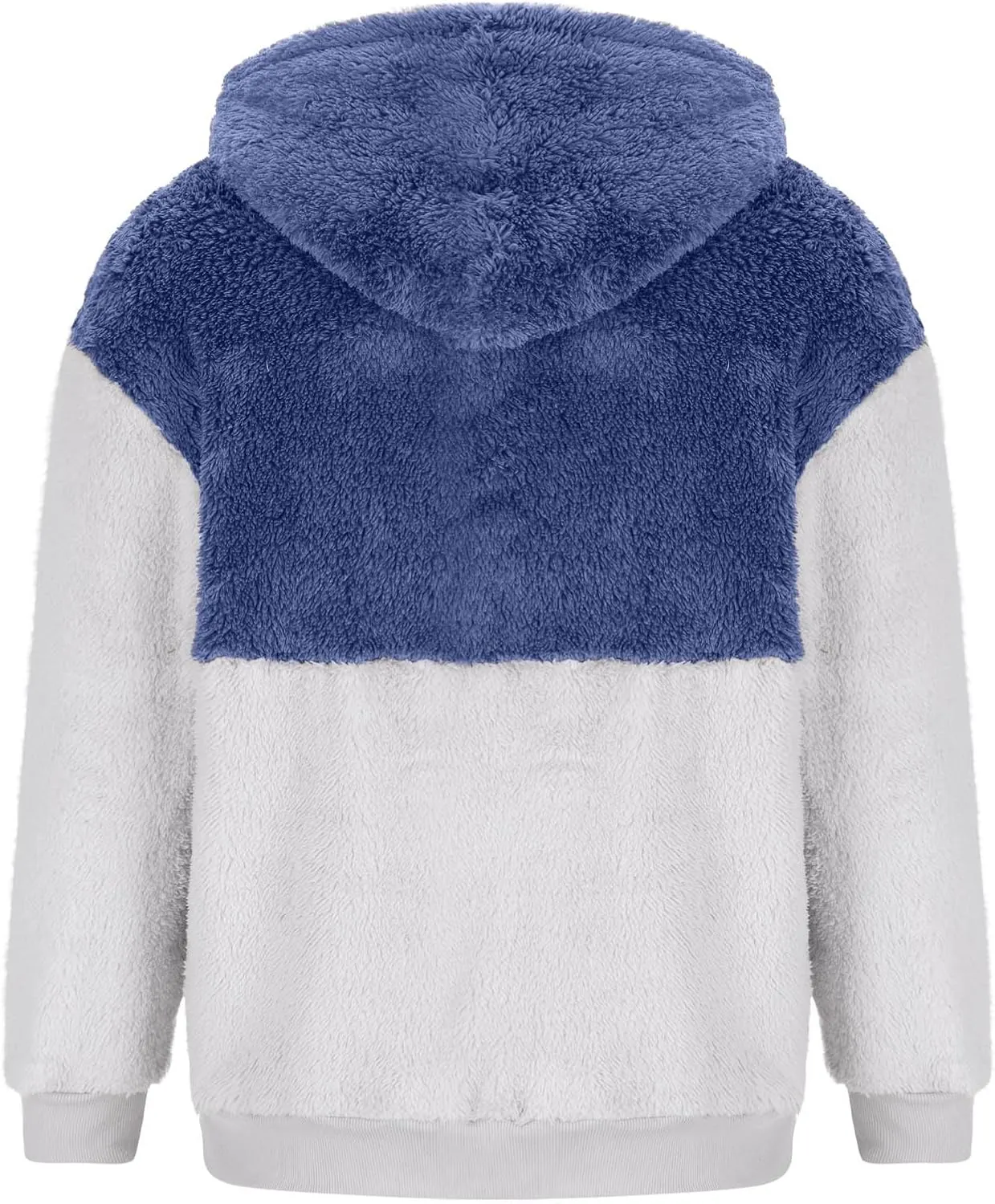 Muscularfit Mens Fuzzy Sherpa Jacket Fleece Long Sleeve Full-Zip Hooded Shirt Casual Warm Winter Jacket Coats Outdoor Fashion