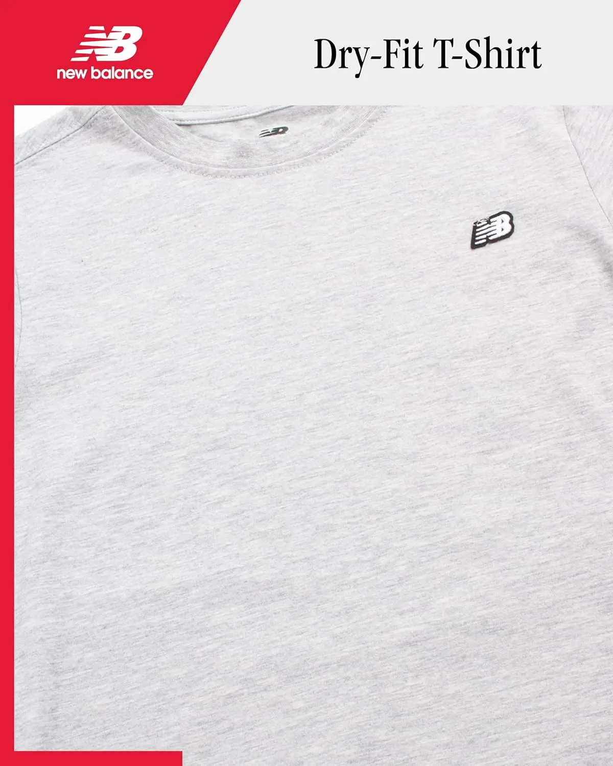 New Balance Boys' T-Shirt - Classic Cotton Active T-Shirt for Boys' - Kids Youth Crewneck Short Sleeve Shirt (8-20)