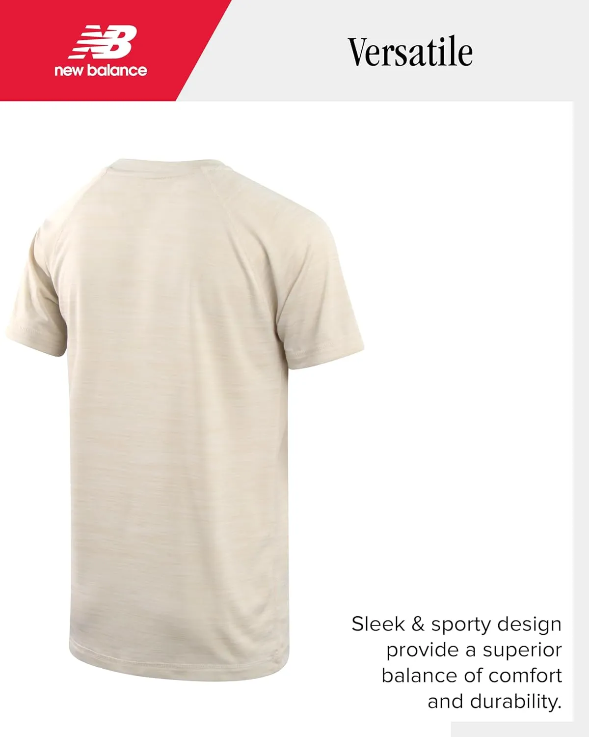 New Balance Boys' T-Shirt - Classic Cotton Active T-Shirt for Boys' - Kids Youth Crewneck Short Sleeve Shirt (8-20)