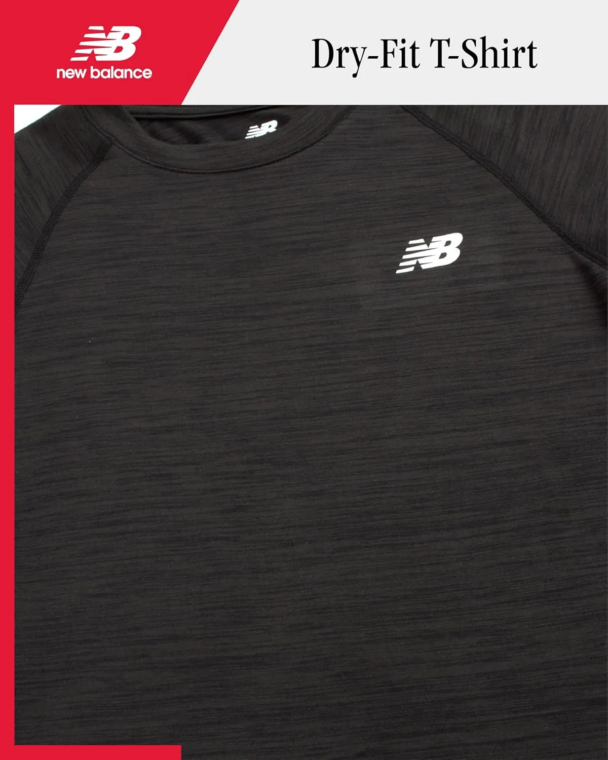 New Balance Boys' T-Shirt - Classic Cotton Active T-Shirt for Boys' - Kids Youth Crewneck Short Sleeve Shirt (8-20)