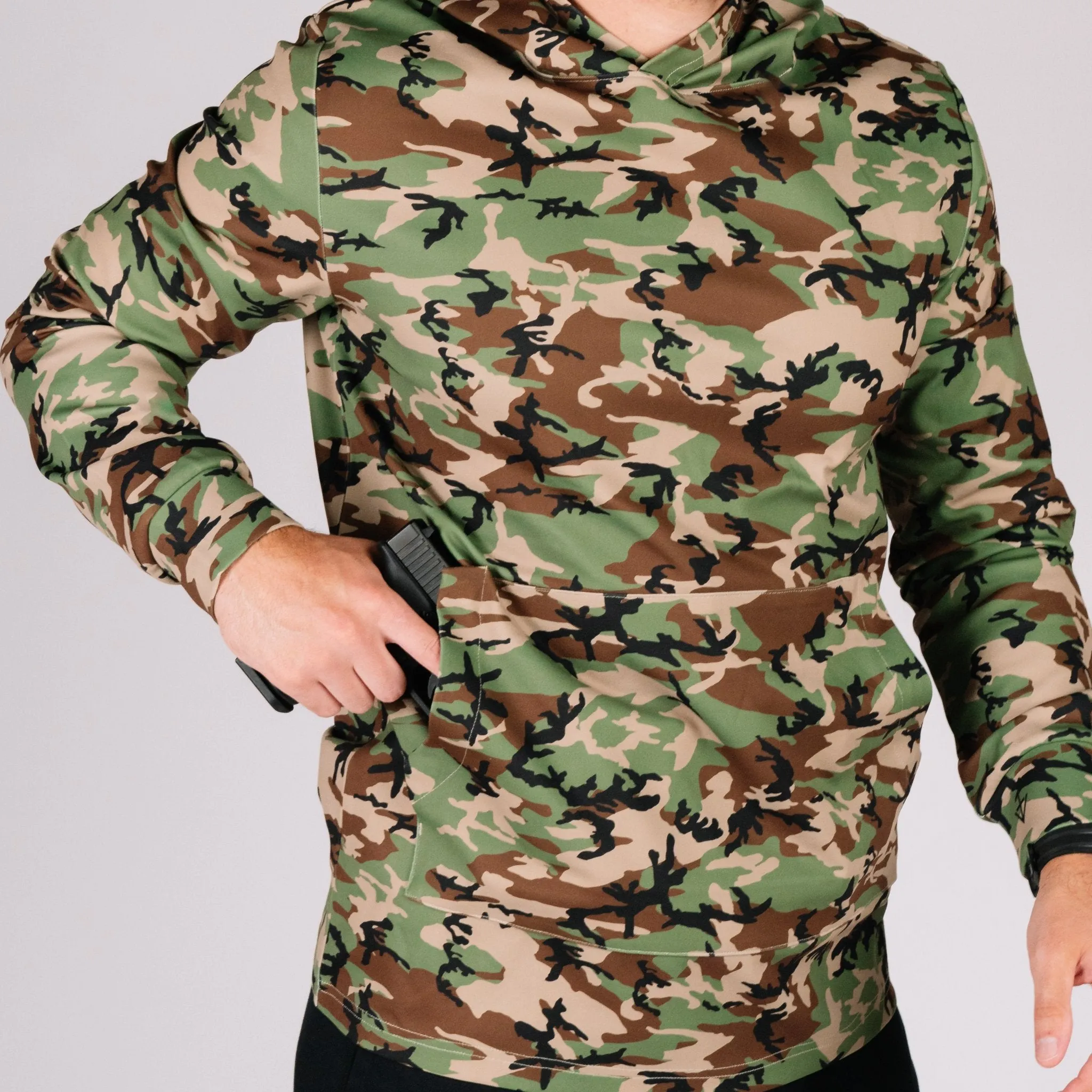 NEW! Durable Hoodie - Woodland Camo