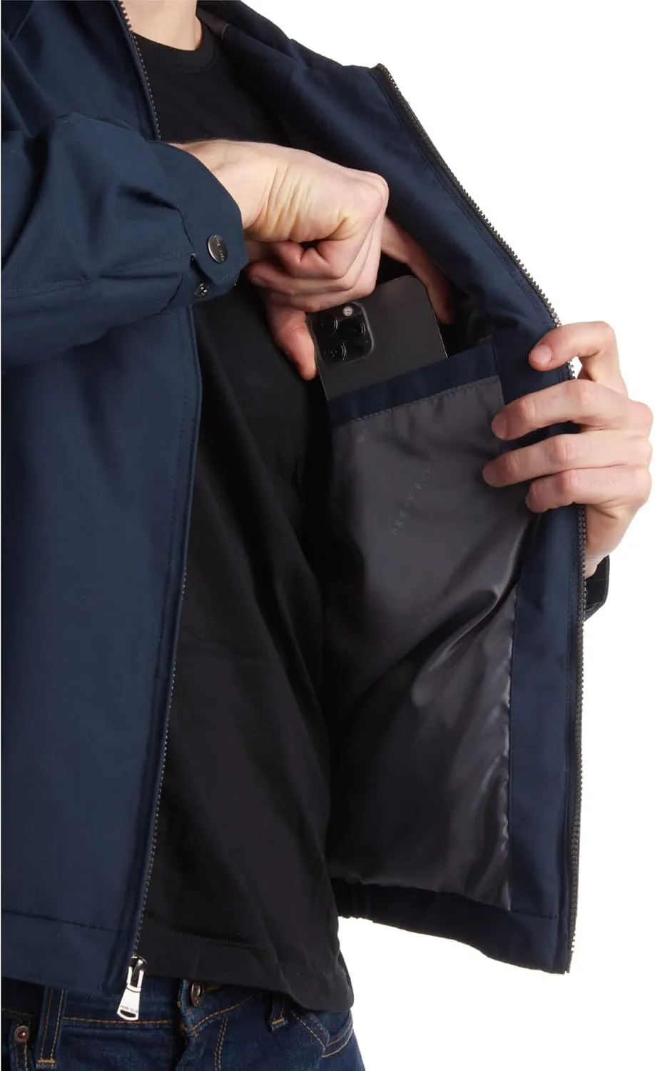 Perry Ellis Mens Golf Jacket - Lightweight Microfiber Water Resistant Windbreaker Jacket for Men with Cinched Waist (S-XL)