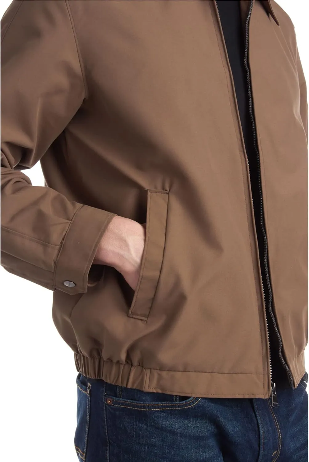 Perry Ellis Mens Golf Jacket - Lightweight Microfiber Water Resistant Windbreaker Jacket for Men with Cinched Waist (S-XL)