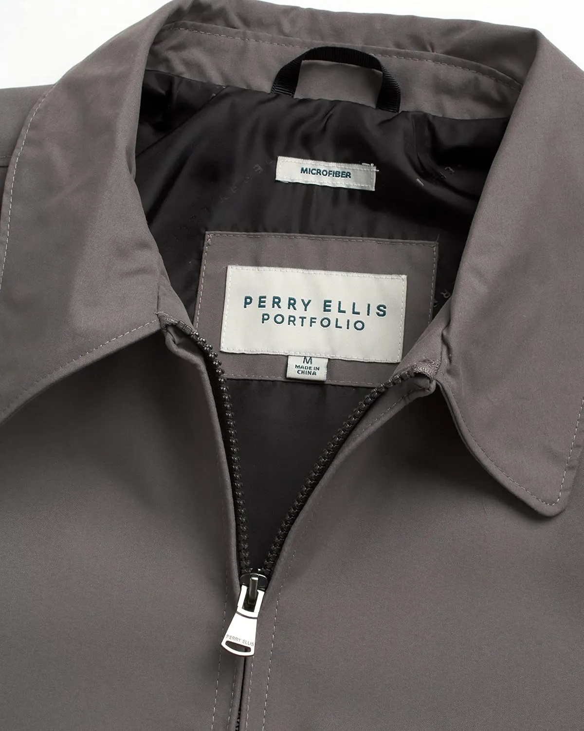 Perry Ellis Mens Golf Jacket - Lightweight Microfiber Water Resistant Windbreaker Jacket for Men with Cinched Waist (S-XL)